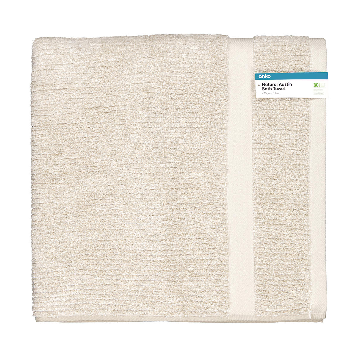 Austin Cotton Bath Towel Natural Kmart