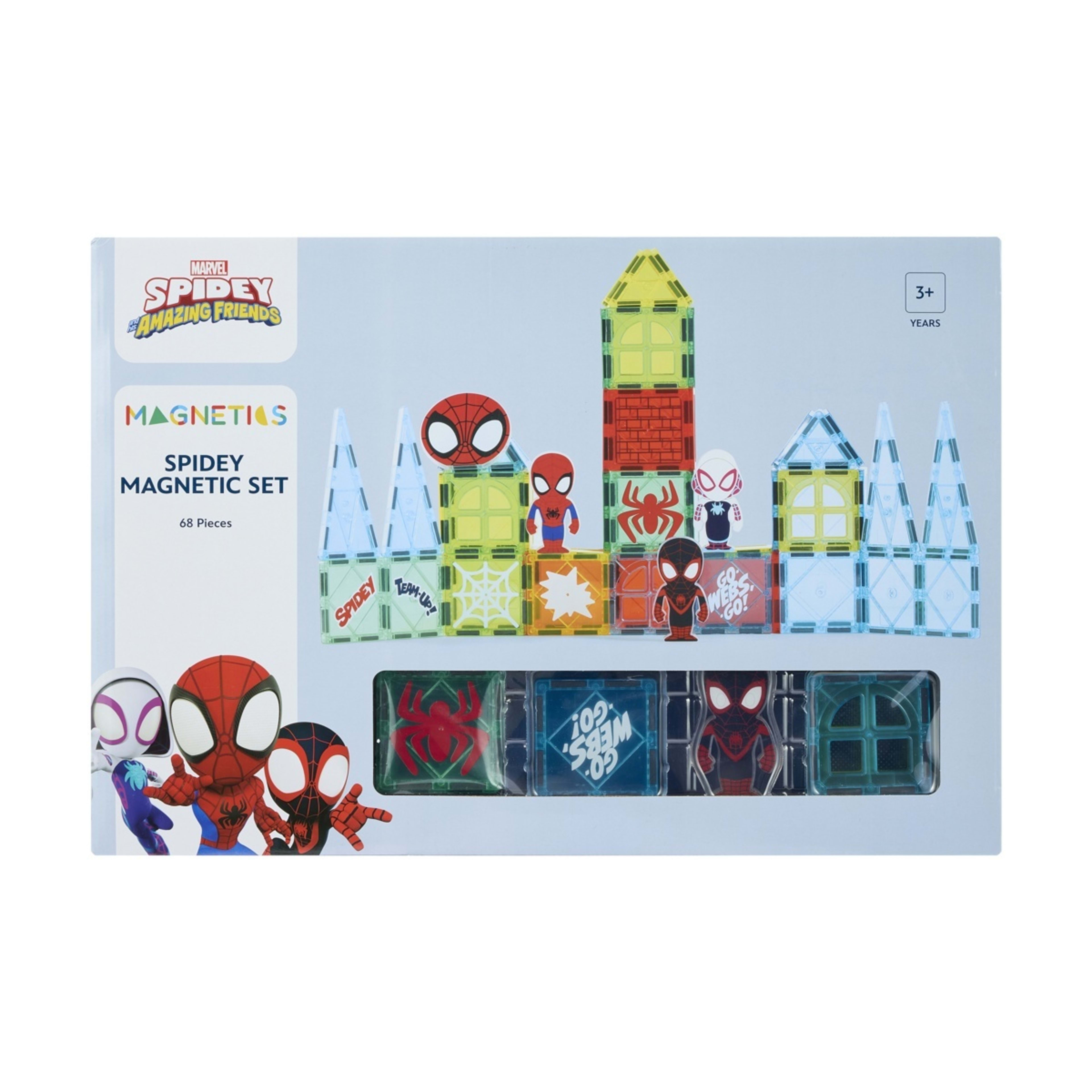 1 68 Piece Marvel Spidey and His Amazing Friends Spidey Magnetic Set