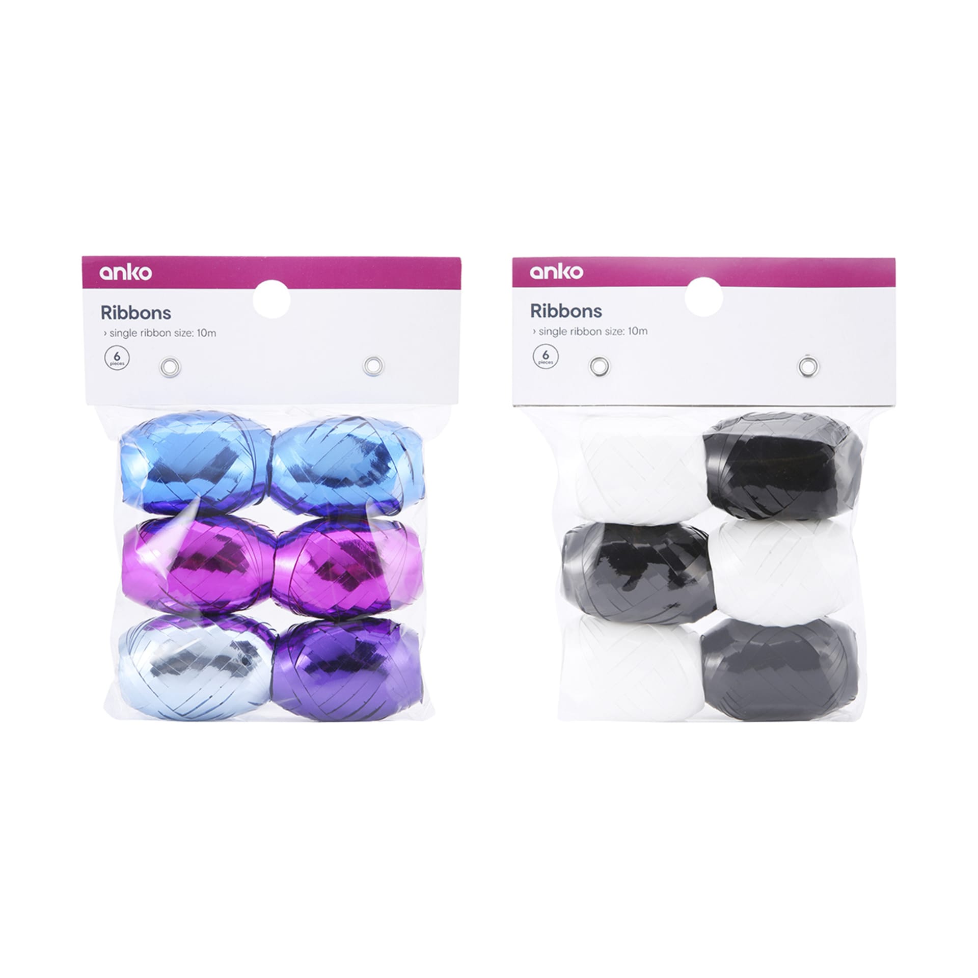 6 Pack Ribbons Assorted Kmart