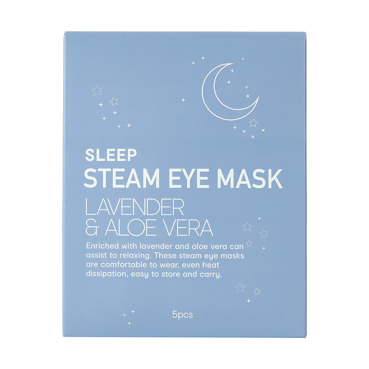 5 Piece Sleep Steam Eye Mask Lavender And Aloe Vera Kmart