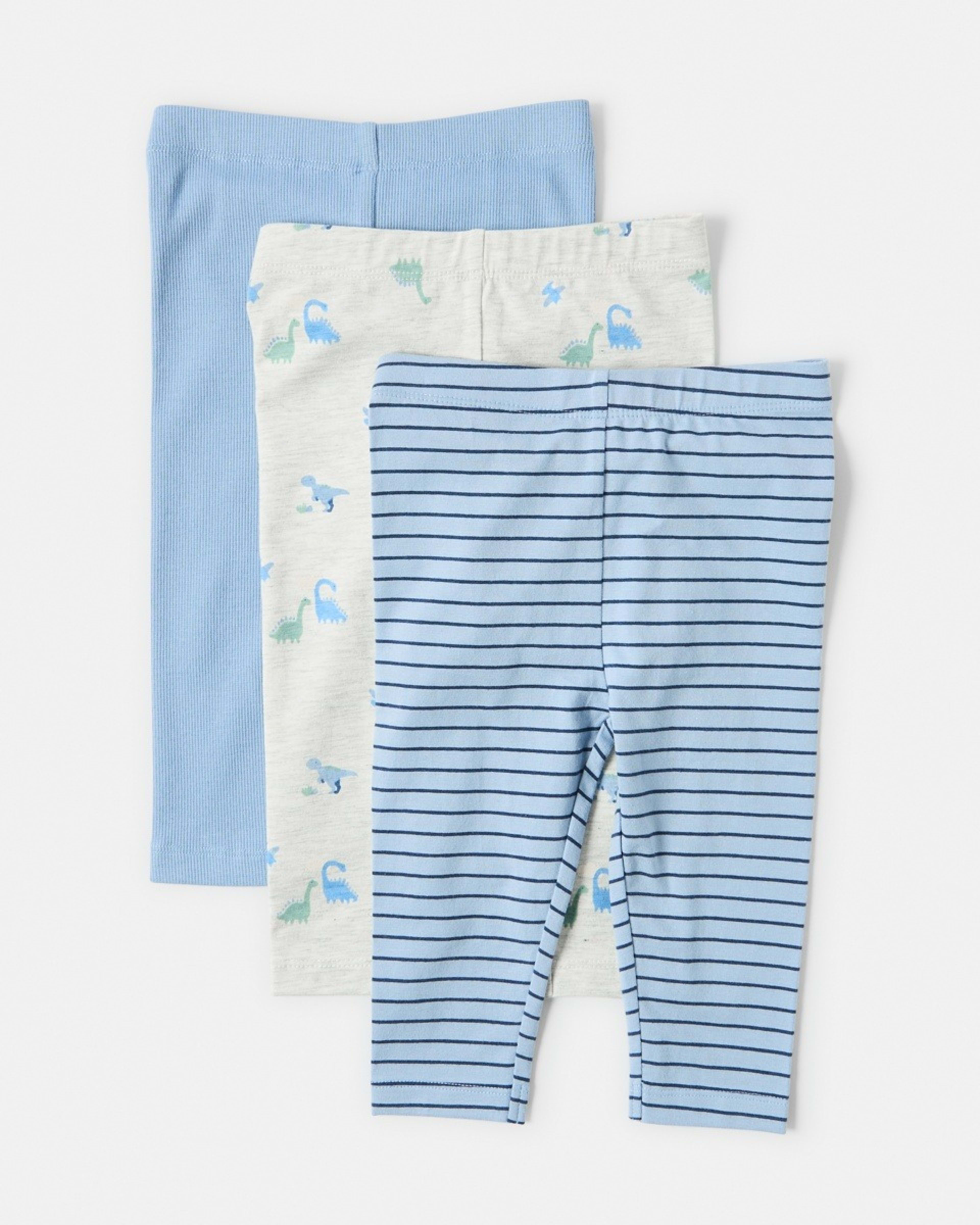 1 3 Pack Leggings Blue Dinos