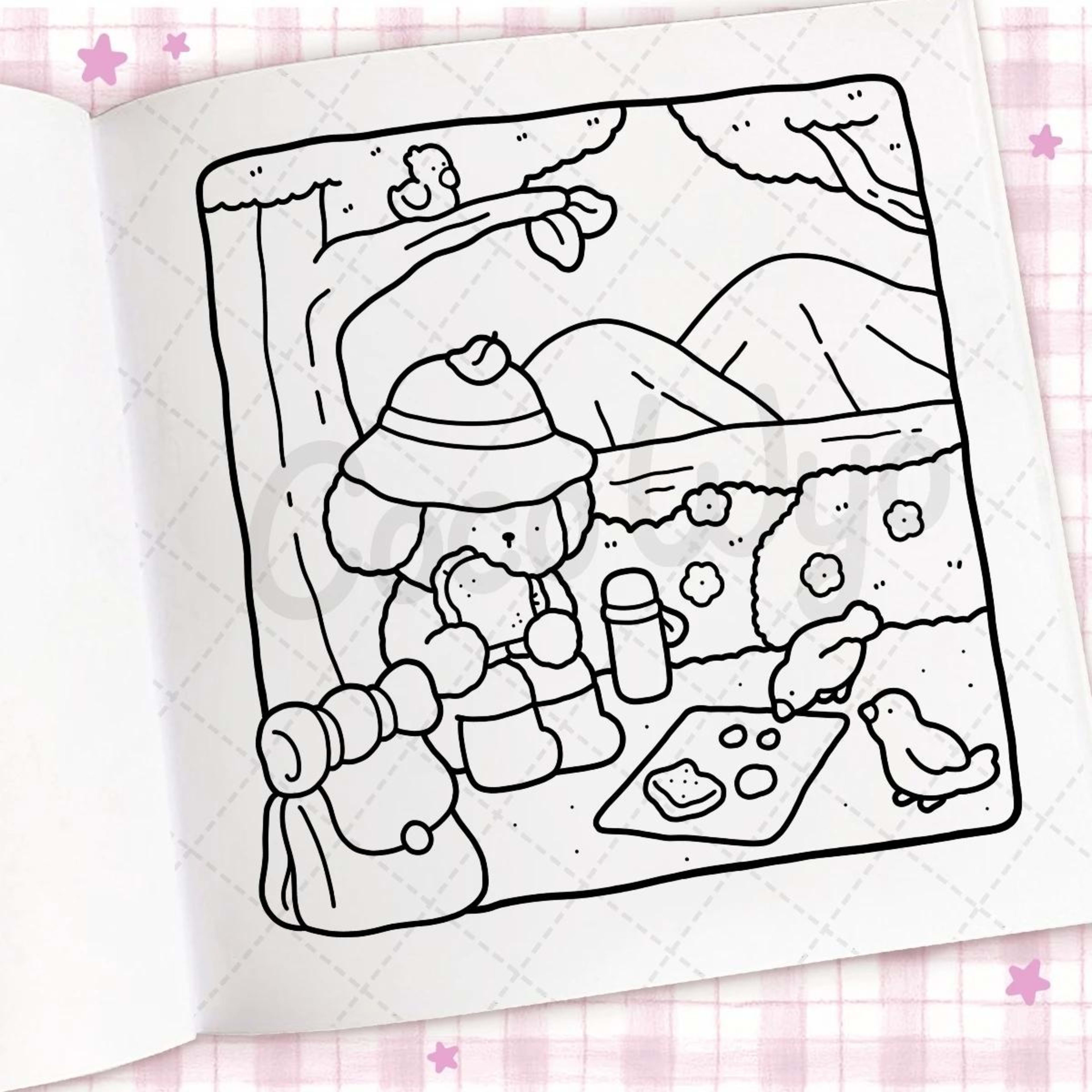 4 Cozy Days Cute and Comfy Colouring Book by Coco Wyo - Book, 4 of 5