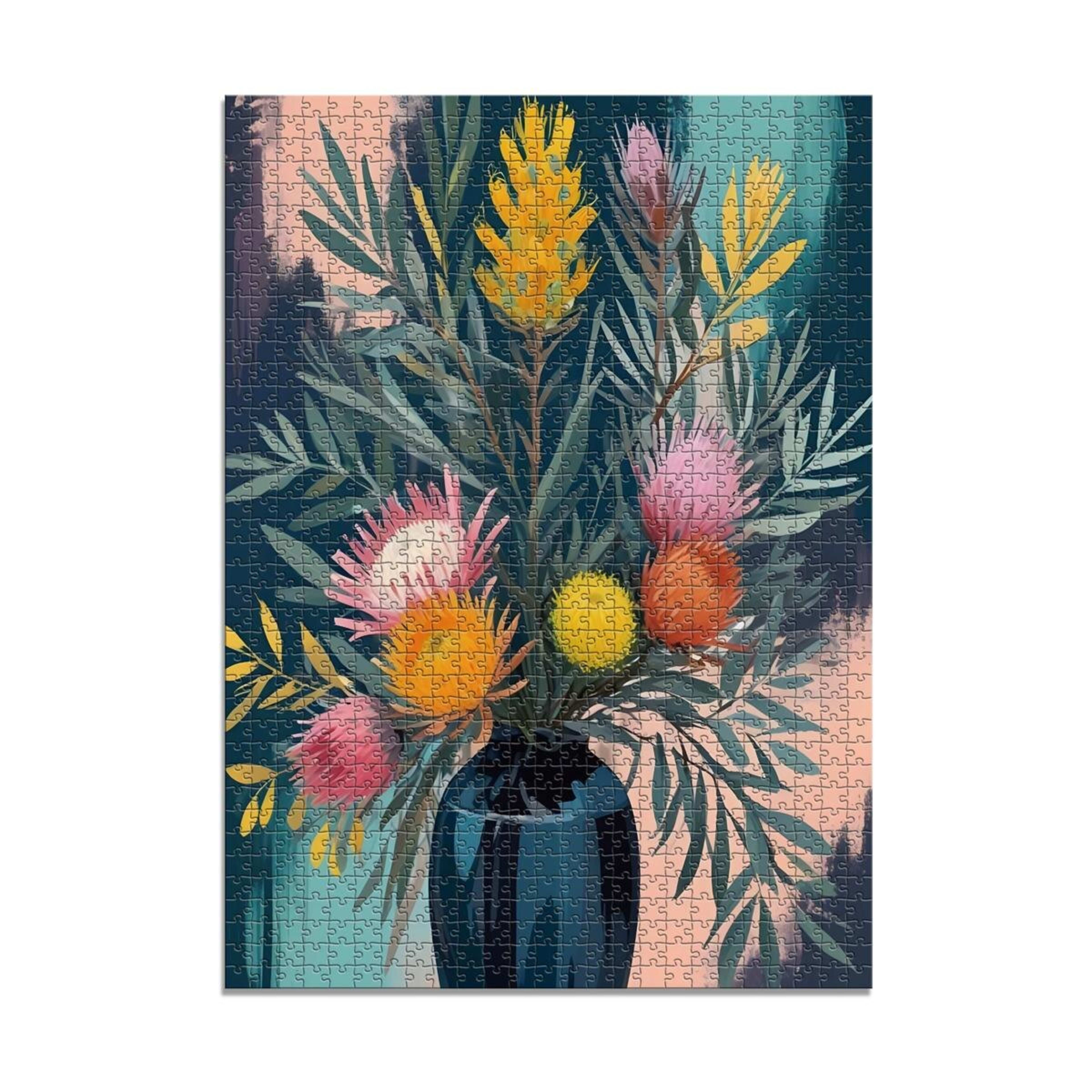 7 1000 Piece Painted Floral Puzzle - Assorted, 7 of 9