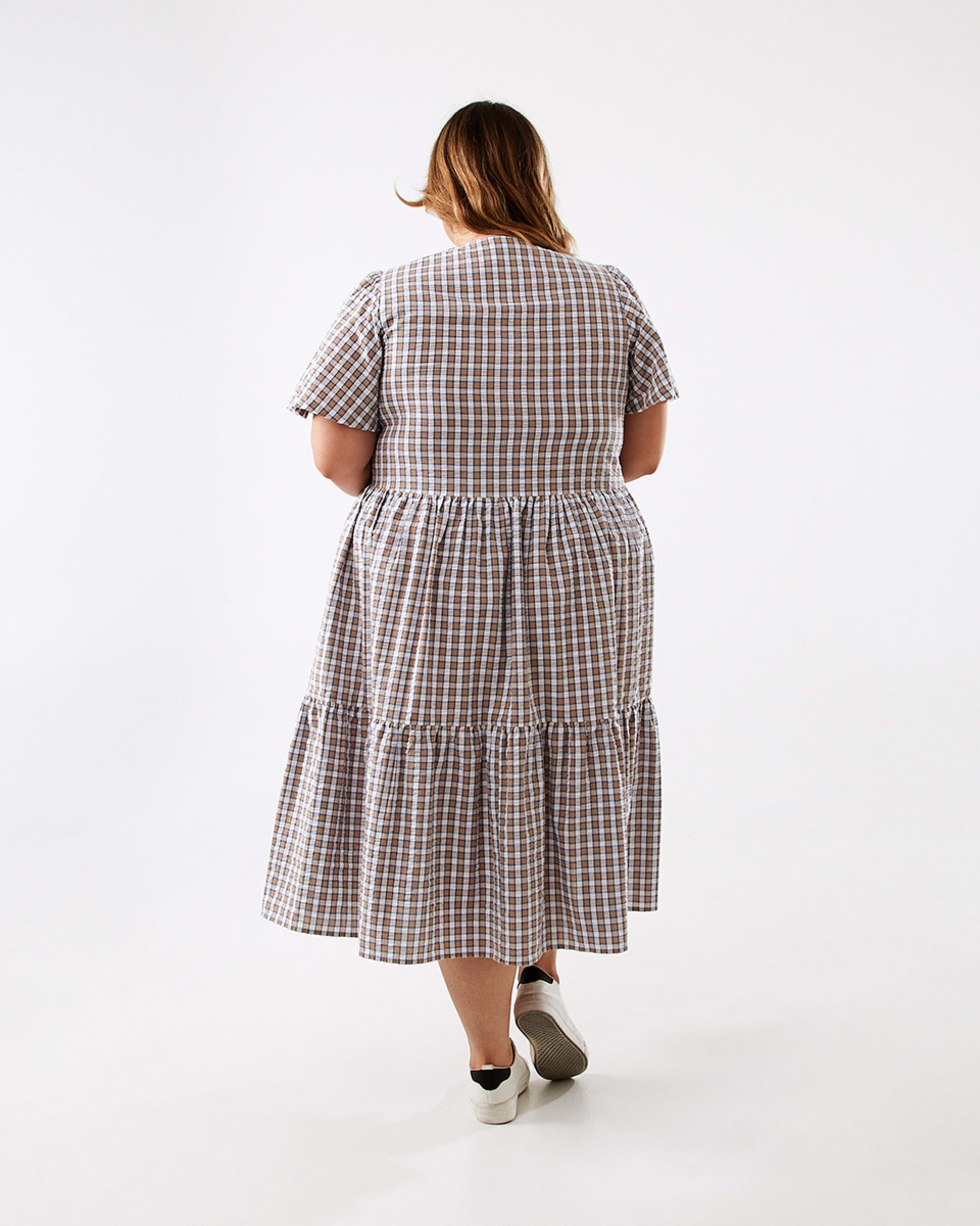 Curve Short Sleeve Button Front Midi Dress Kmart NZ