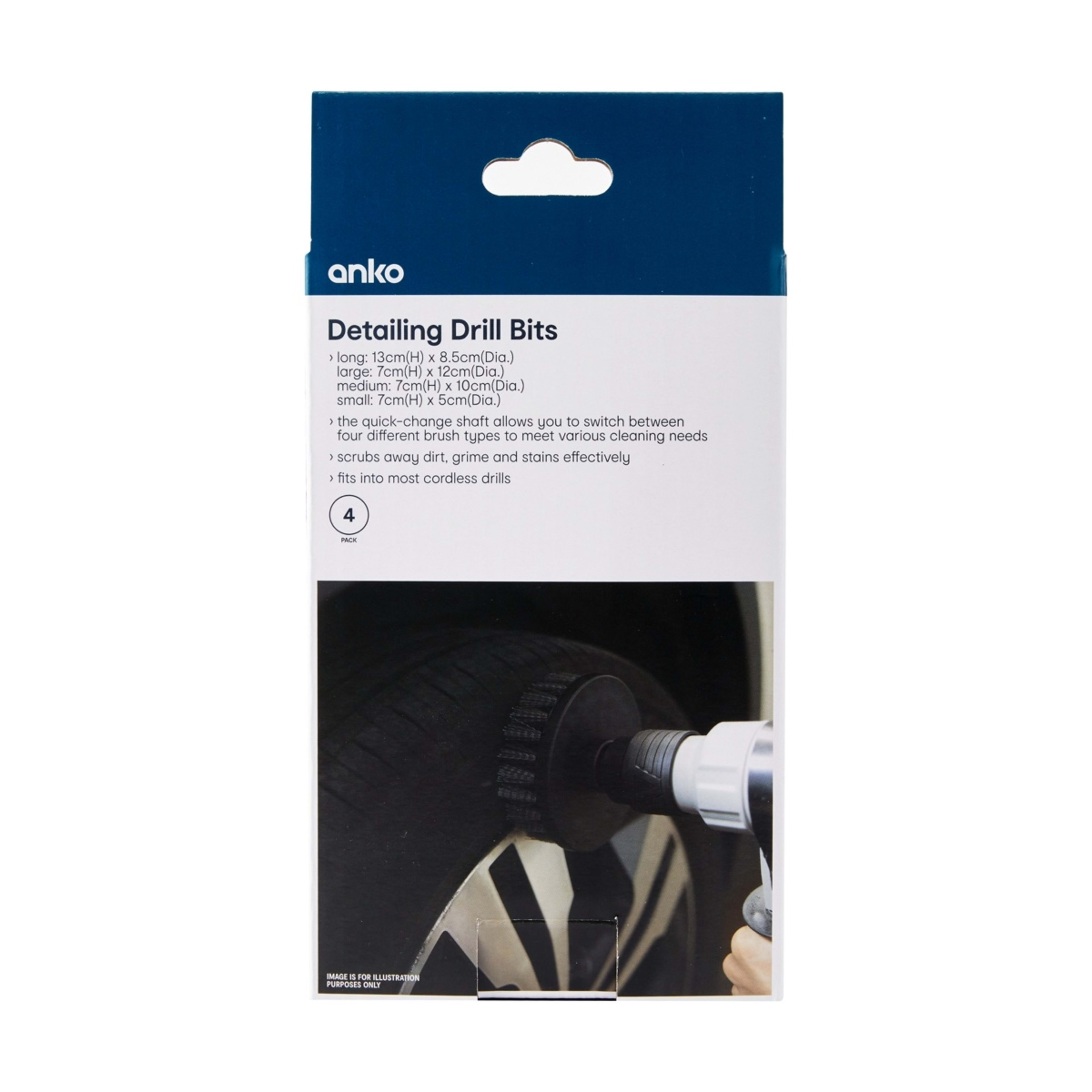 8 4 Pack Detailing Drill Bits, 8 of 8