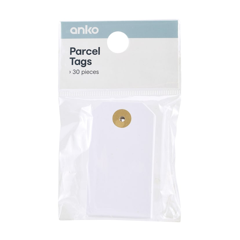 30 Pack Parcel Tags White Kmart