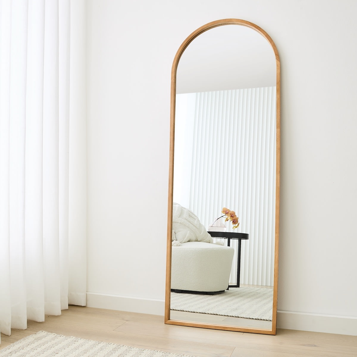 Arch Oak Look Floor Mirror - Kmart