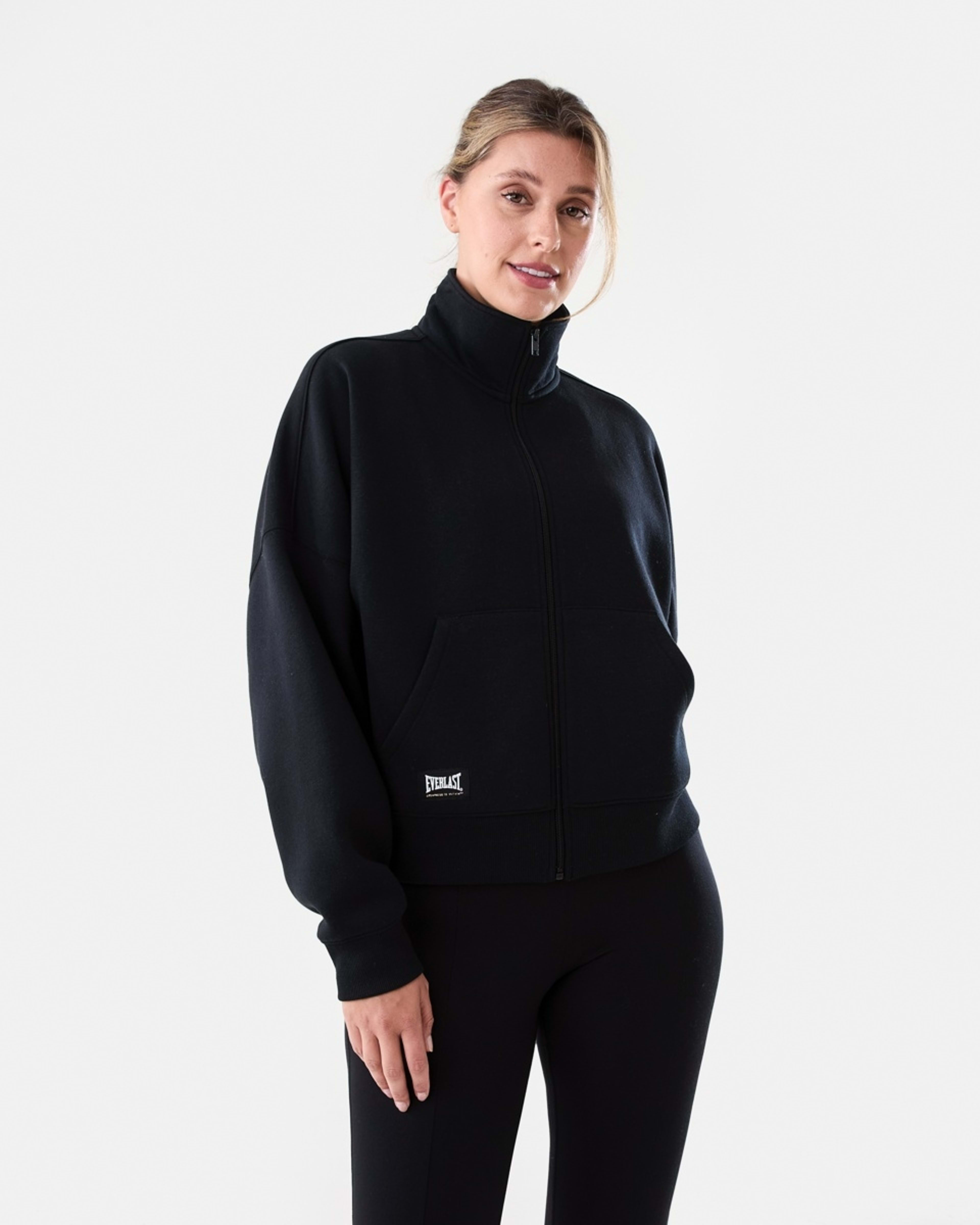 2 Everlast Womens Zip Through Sweatshirt Black, 2 of 8