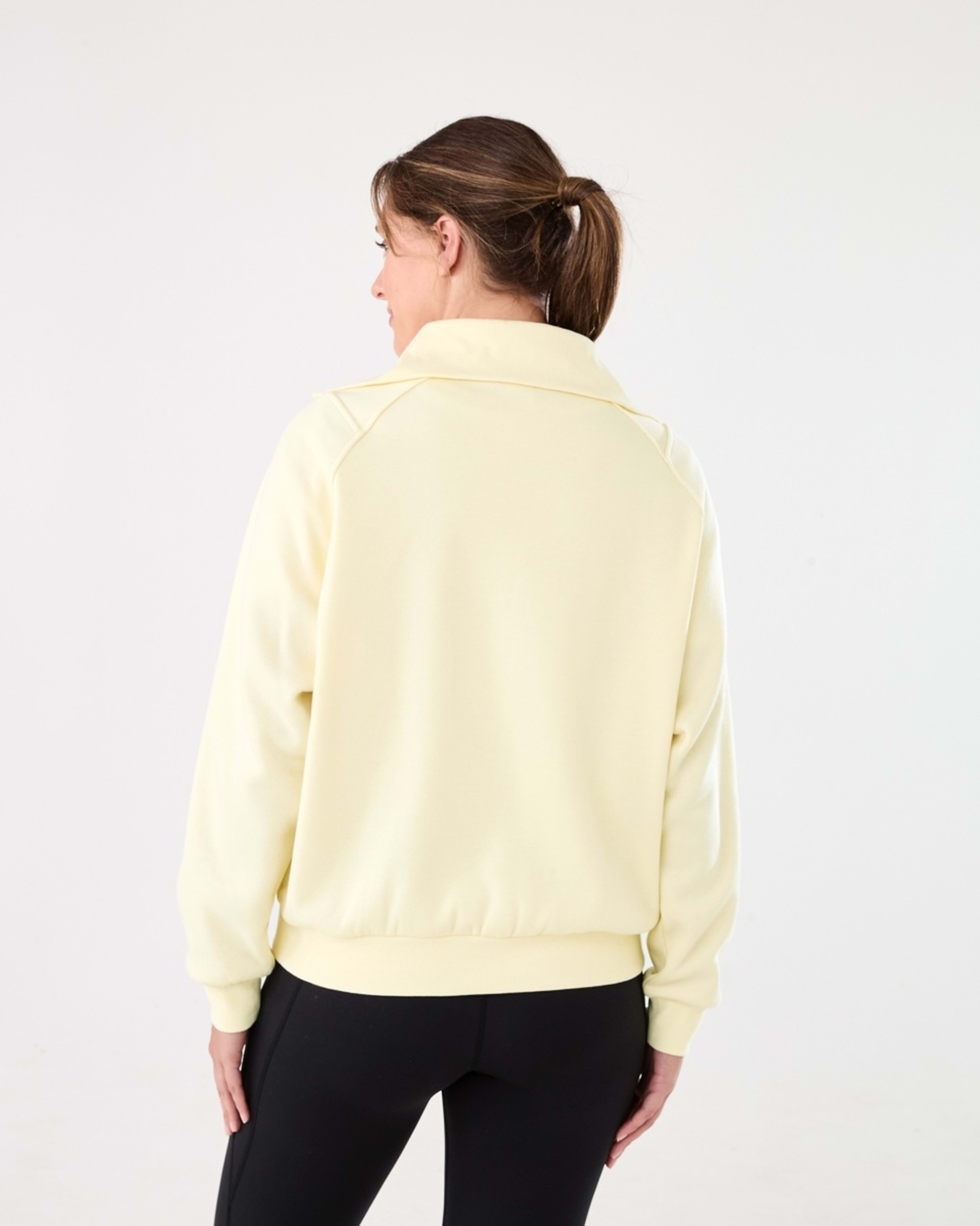 3 Active Womens Fleece 1/2 Zip Jumper LEMON MIST, 3 of 7