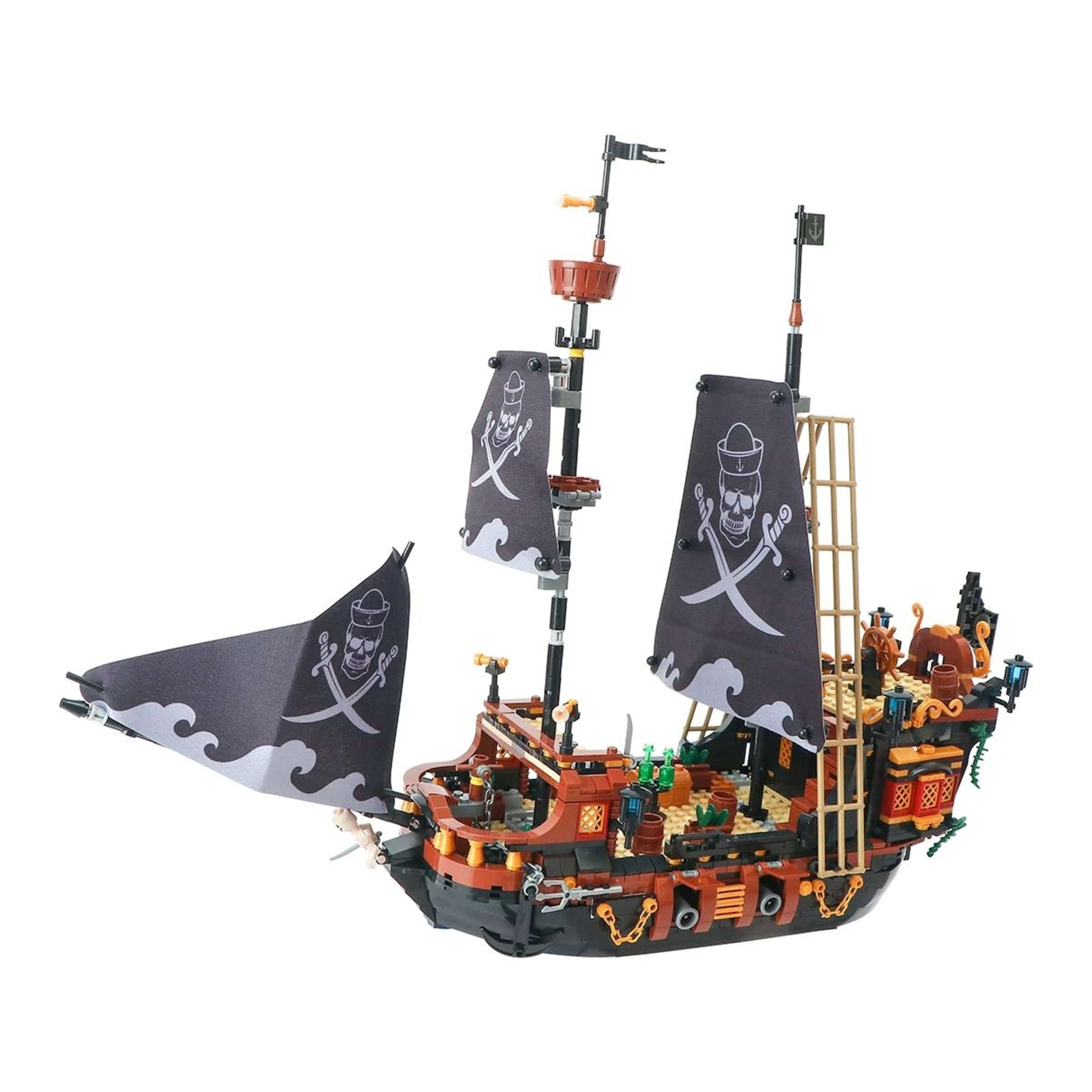 2 1234 Piece Mini Blocks Vehicle Series: Pirate Ship, 2 of 5