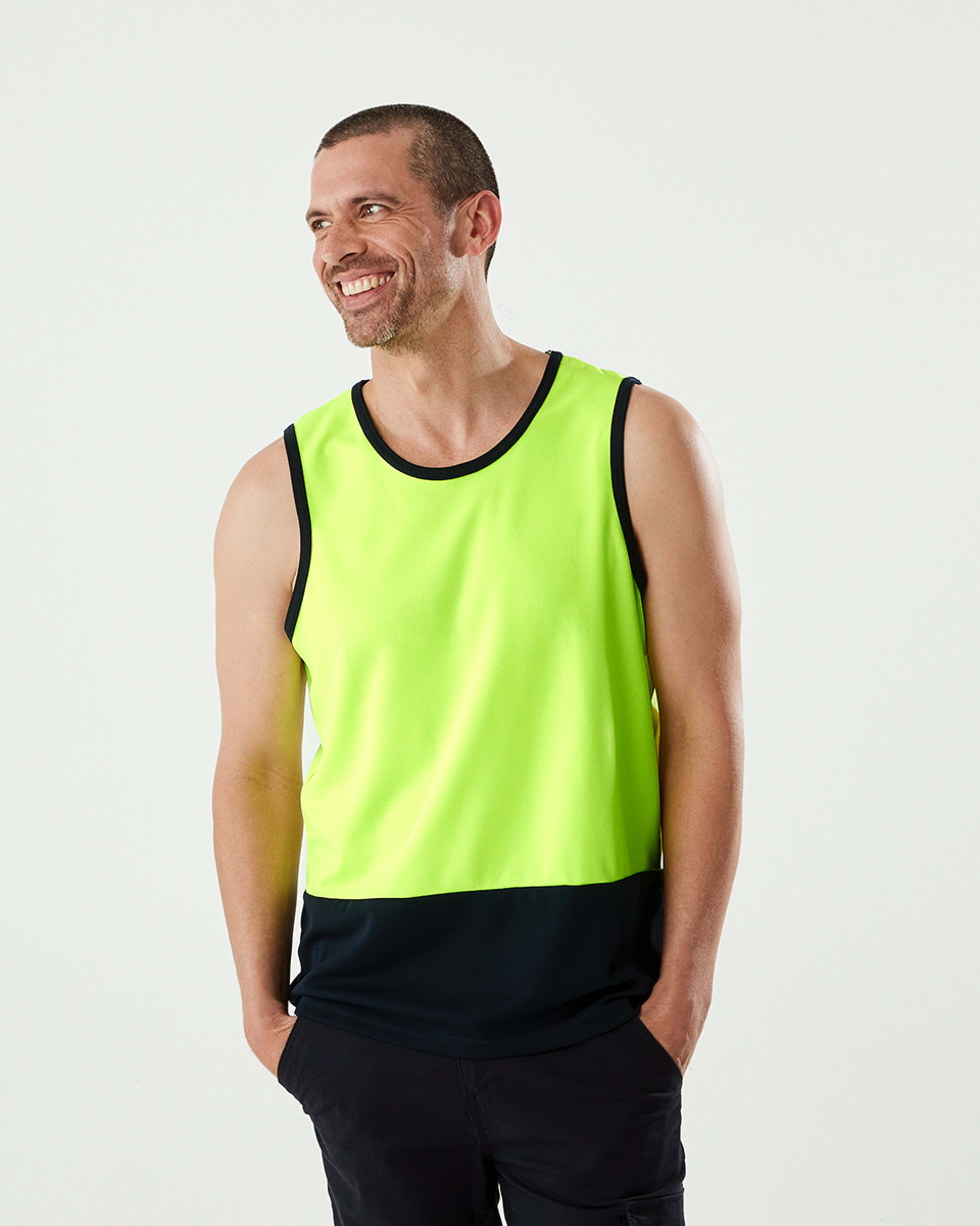 Workwear Fluorescent Industrial Singlet Kmart