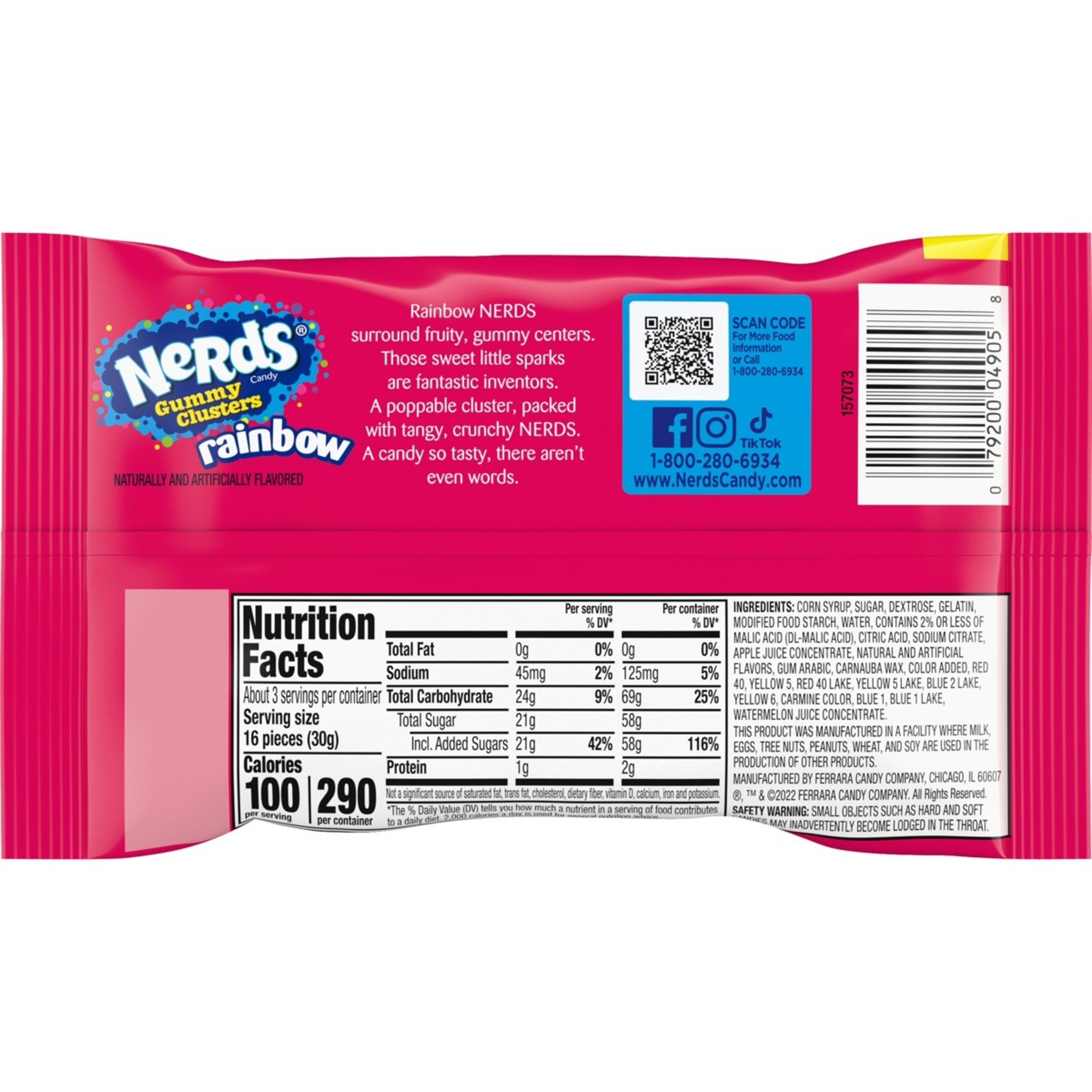 2 Nerds Rainbow Gummy Clusters Share Pouch 85g, 2 of 2