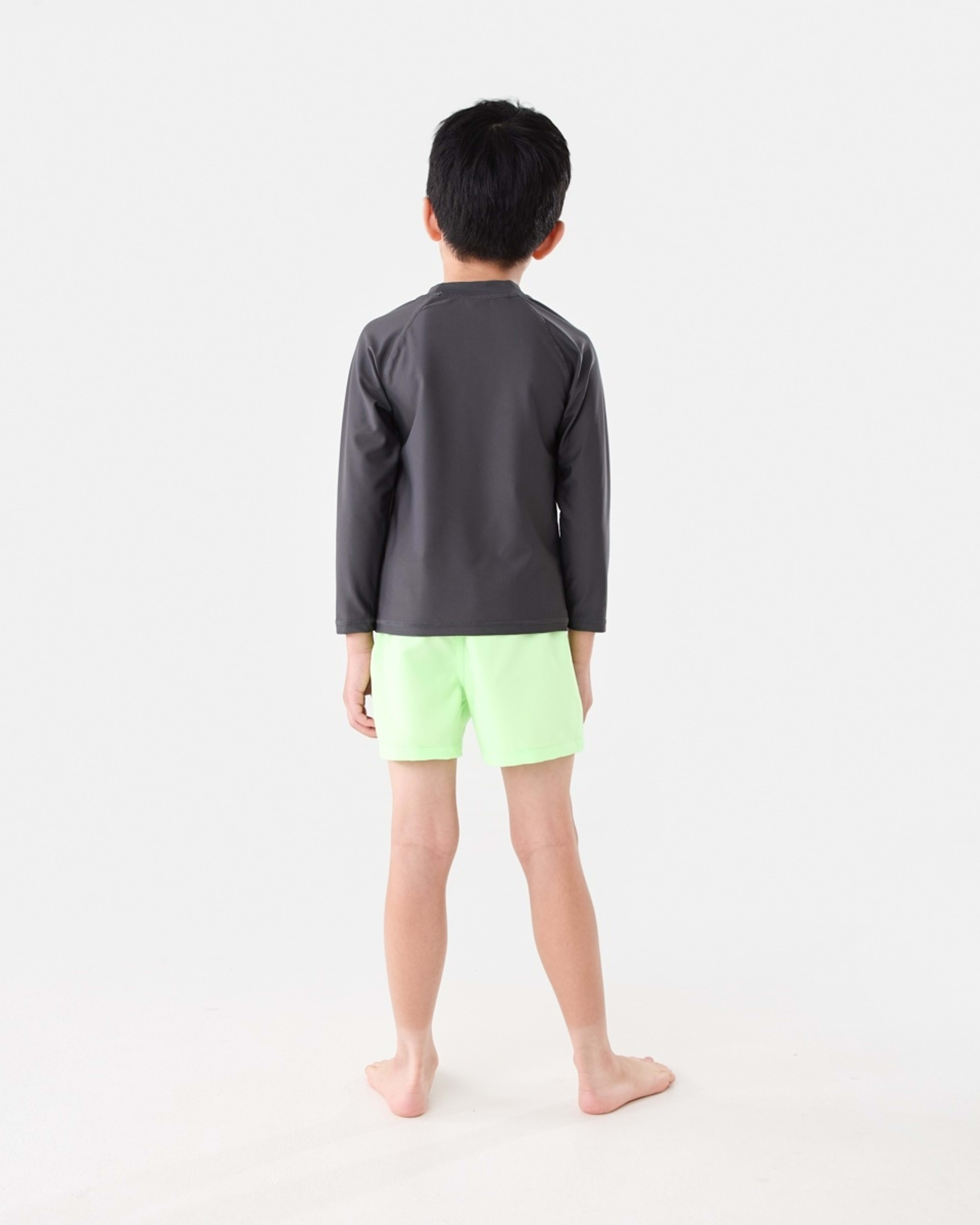 5 Plain Boardshorts FLURO LIME, 5 of 5