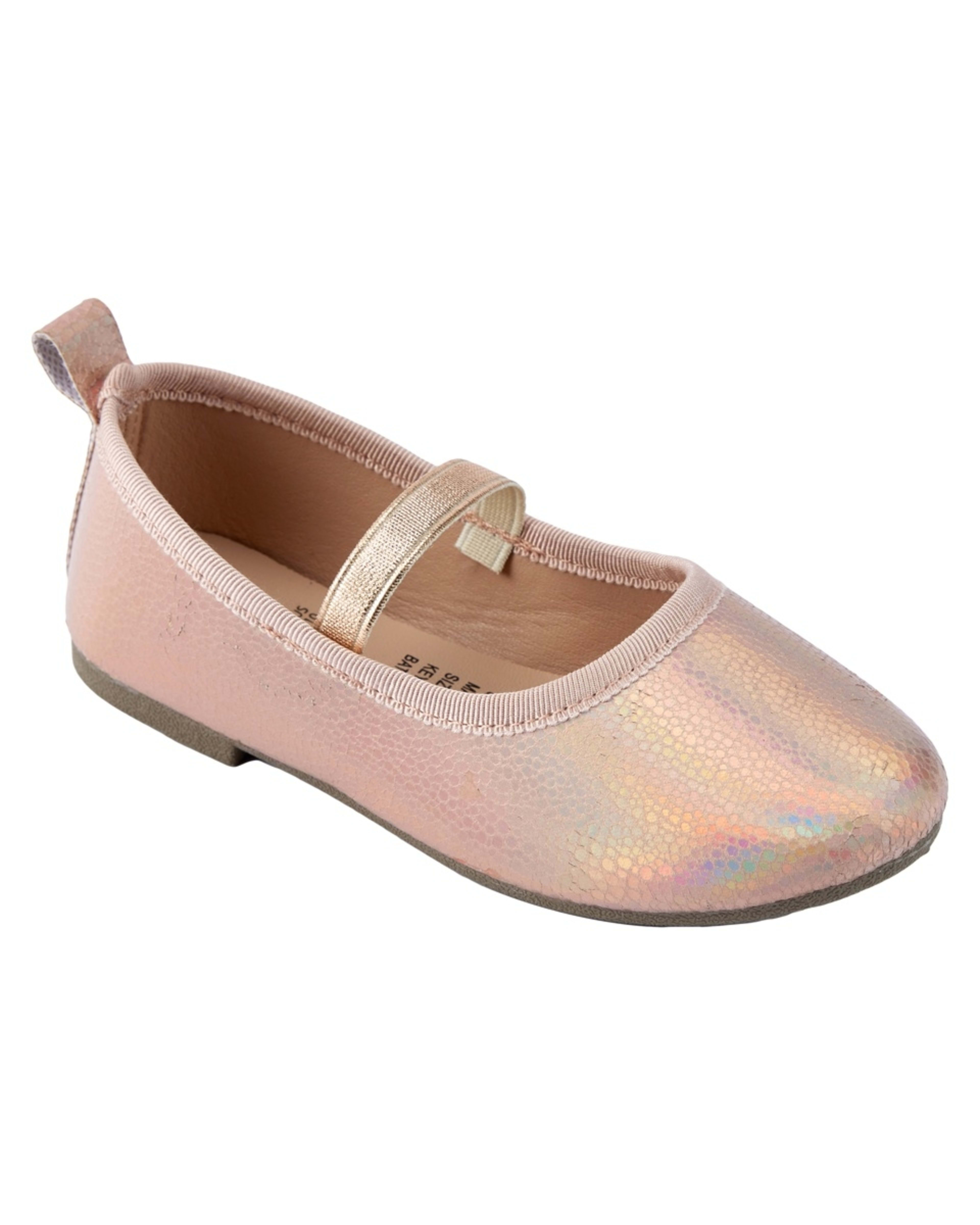 1 Junior Glitter Flats Rosegold