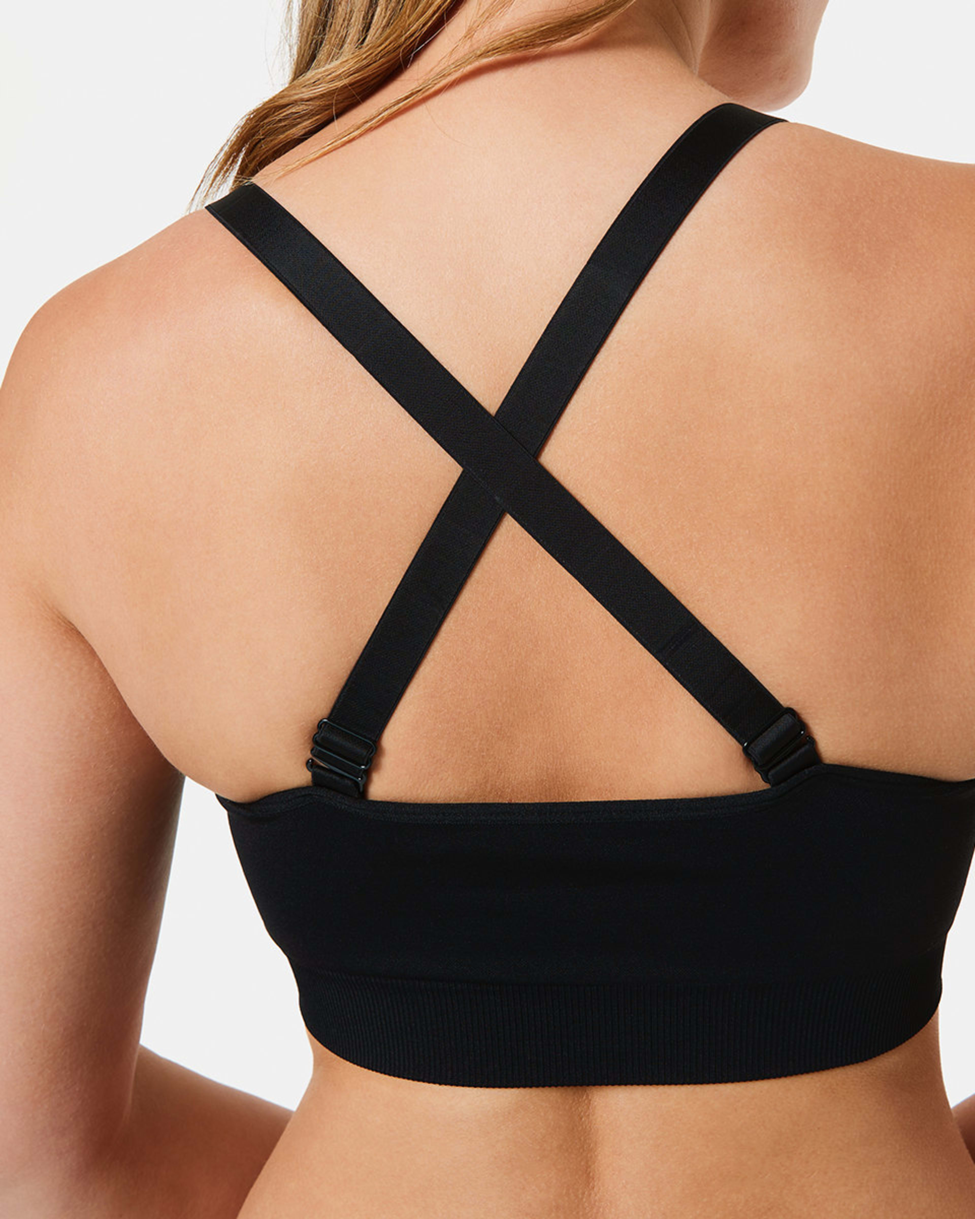 6 Medium Impact Sports Seamfree Crop Top Black, 6 of 8