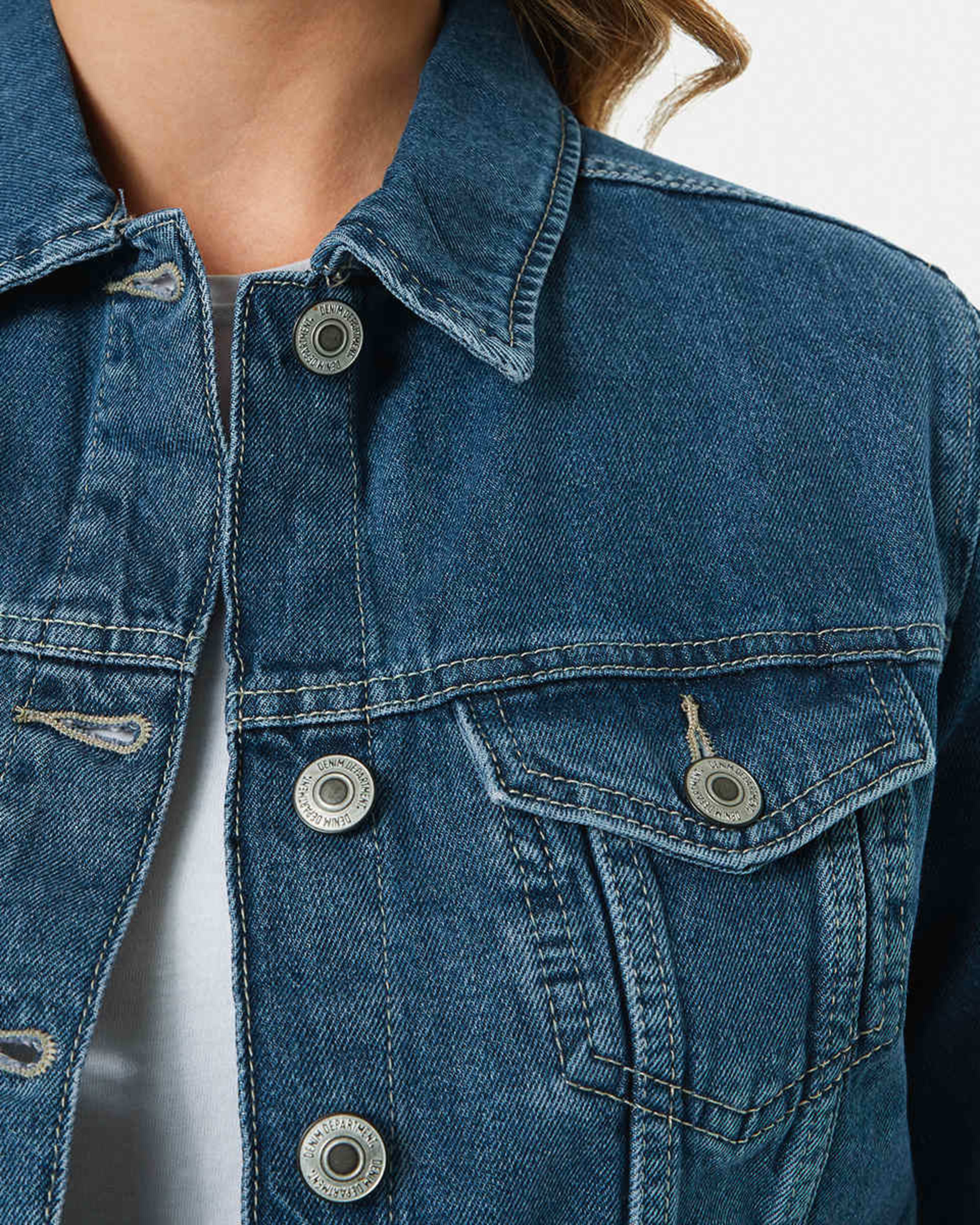 6 Denim Jacket MID WASH, 6 of 7