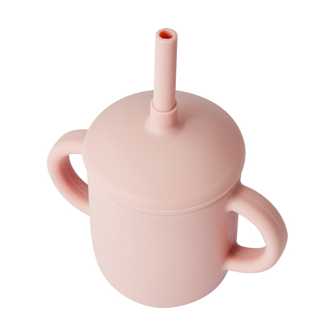 6 Piece Silicone Feeding Set Pink Kmart