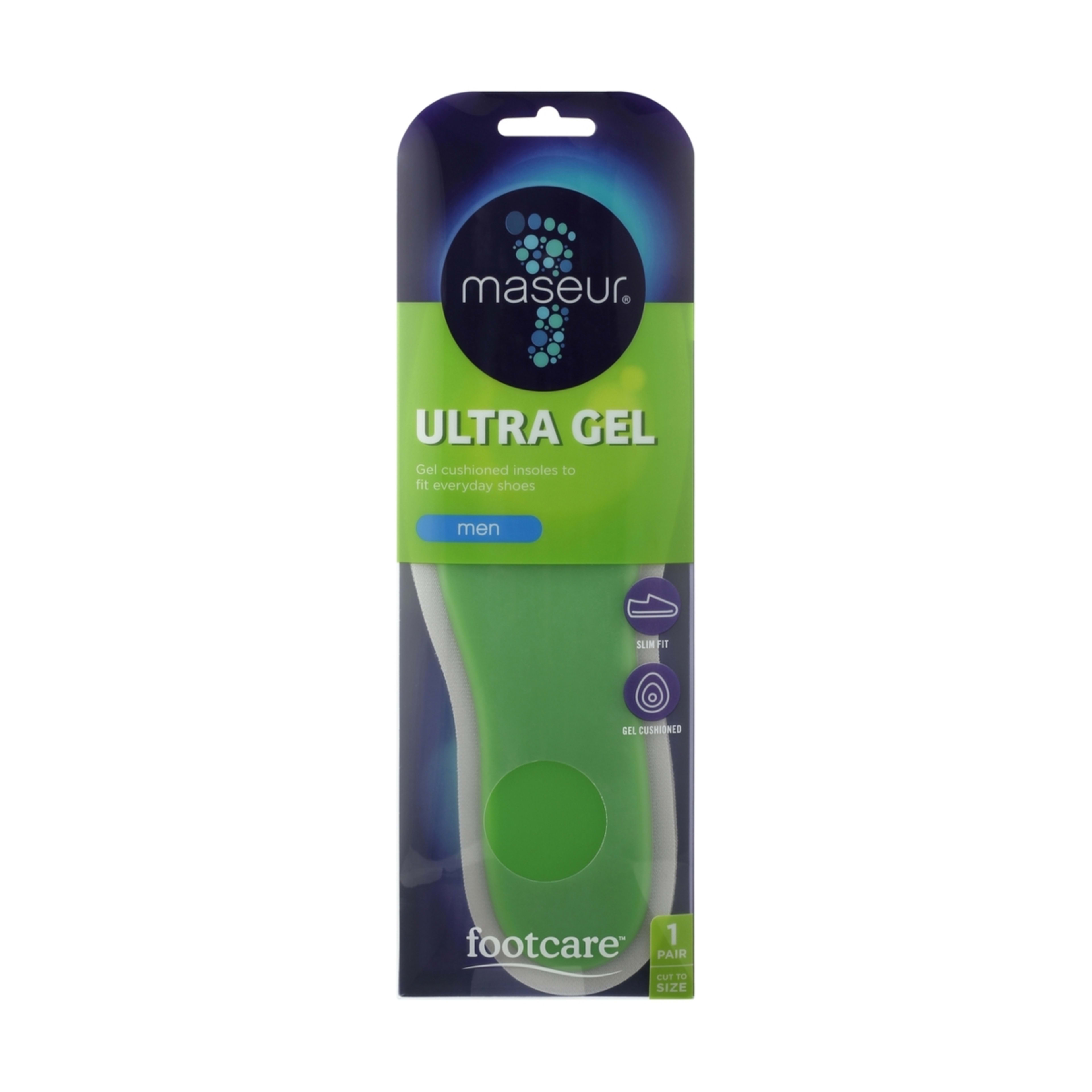 Footcare Ultra Gel Insoles Green Kmart