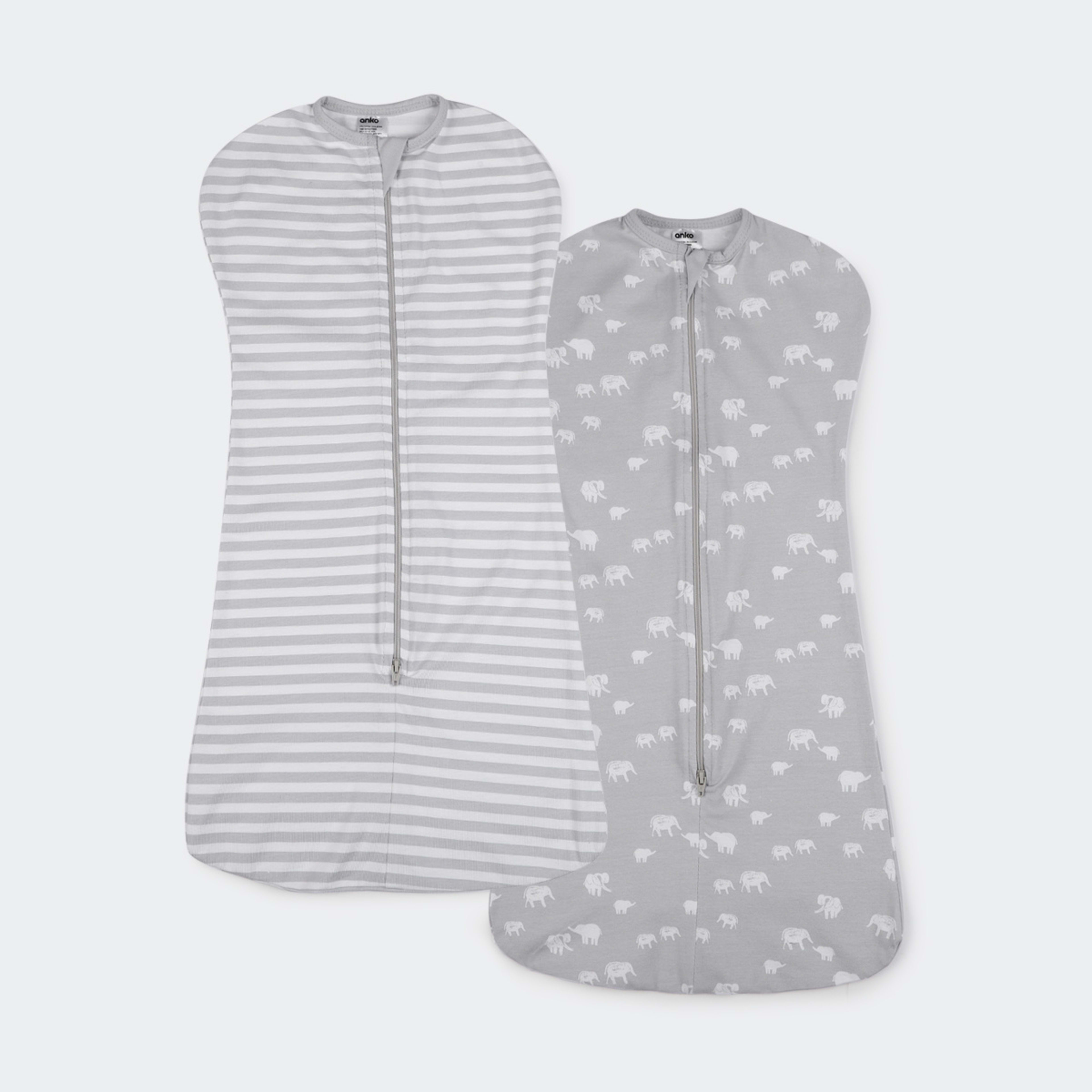 2 Pack Swaddle Pouches Elephants Kmart