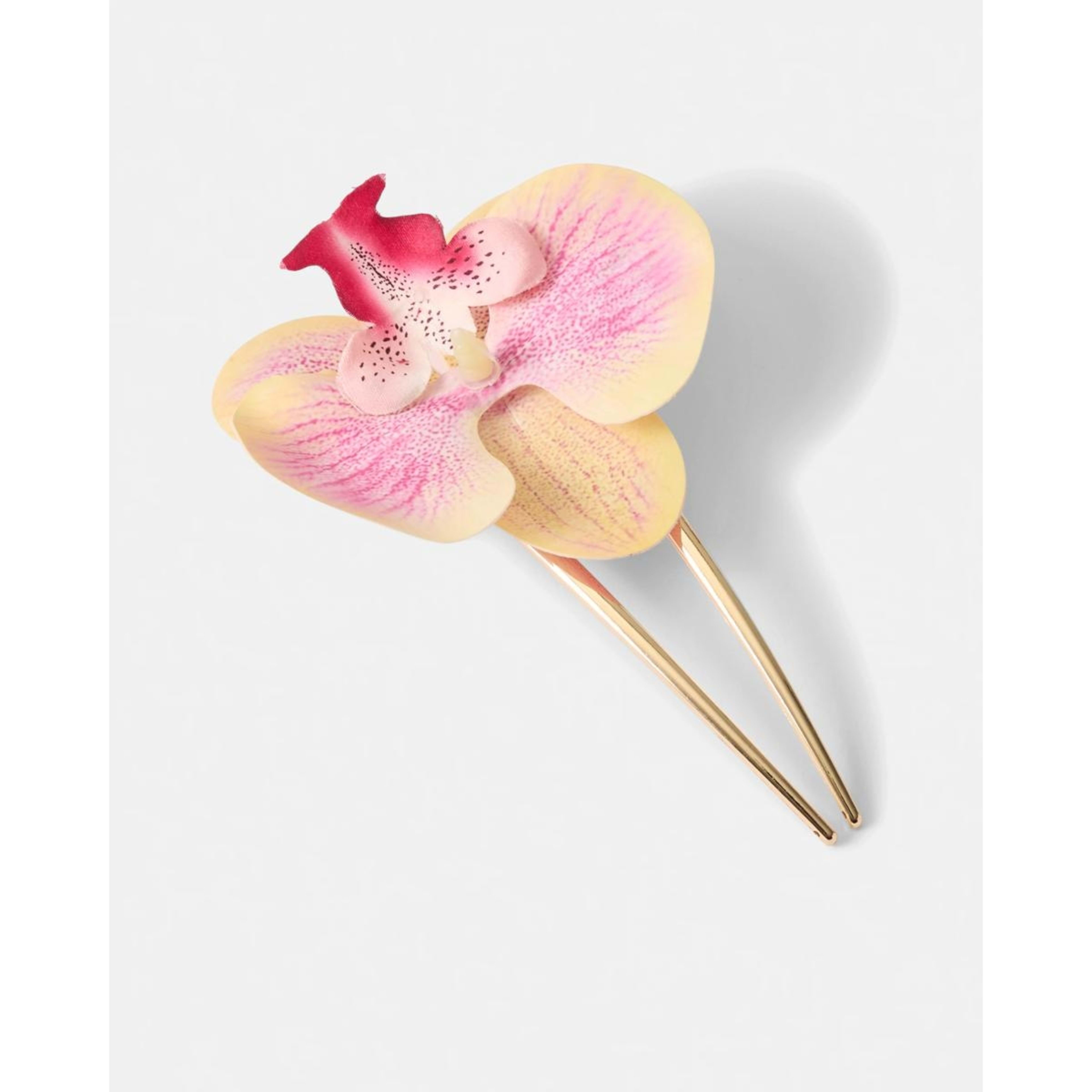 2 Orchid French Hair Pin - Yellow, 2 of 4