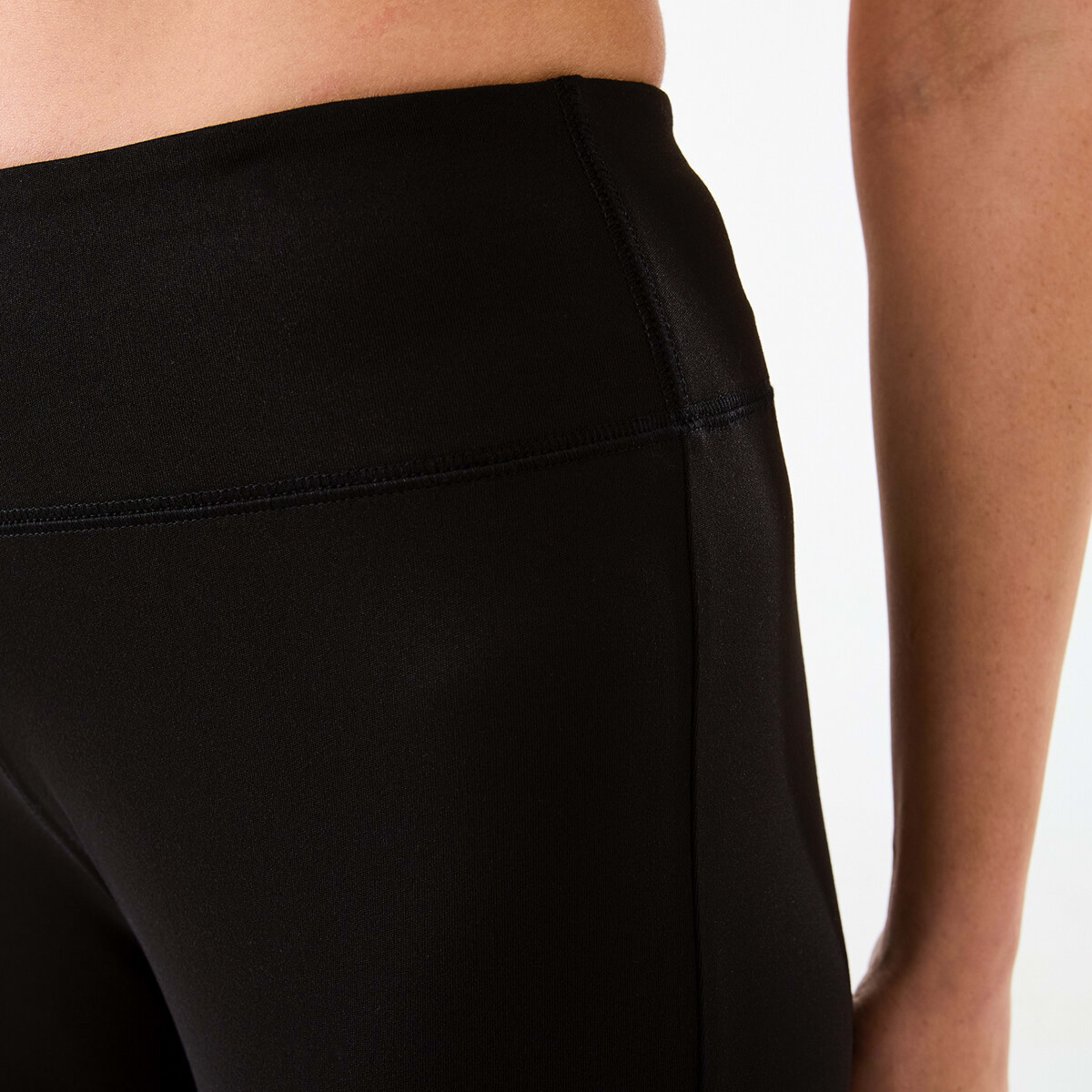 4 Active Womens Core Crop Everyday Comfort Leggings Black, 4 of 5