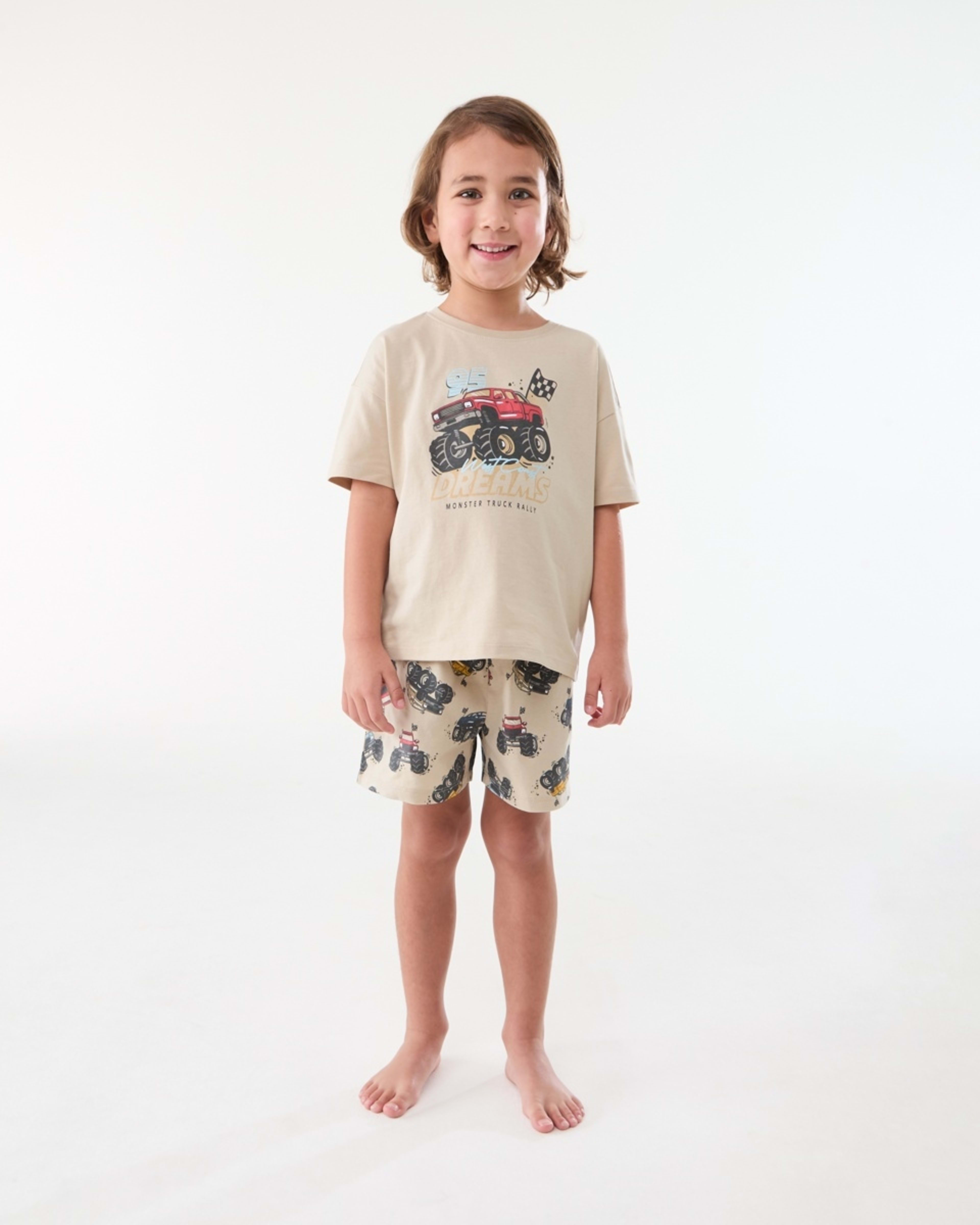 1 Short Sleeve Jersey Pyjama Set MONSTER RACING
