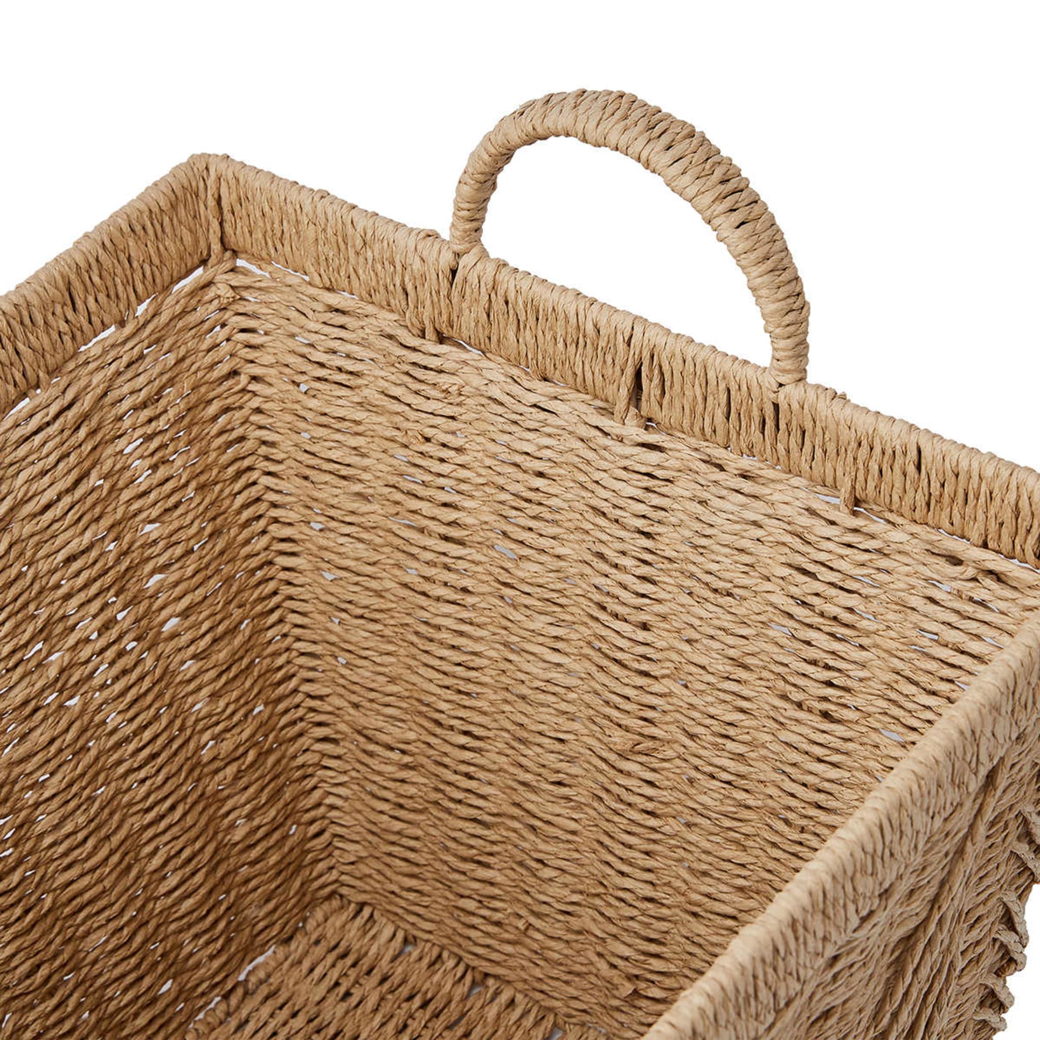 Rectangle Herringbone Paper Rope Basket Kmart