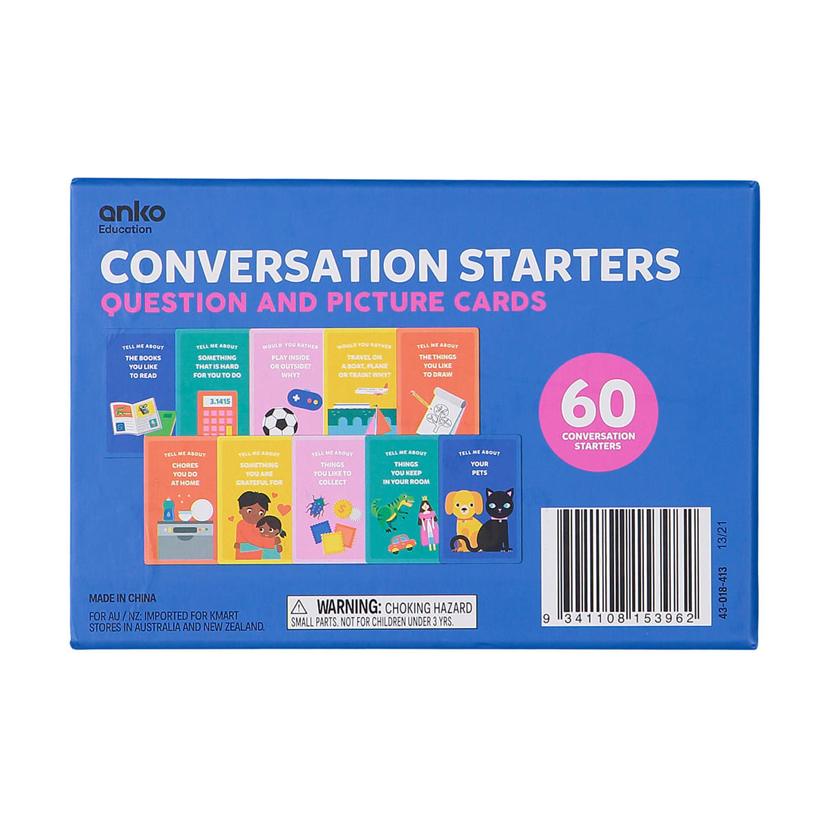 Conversation Starters Question and Picture Cards Kmart
