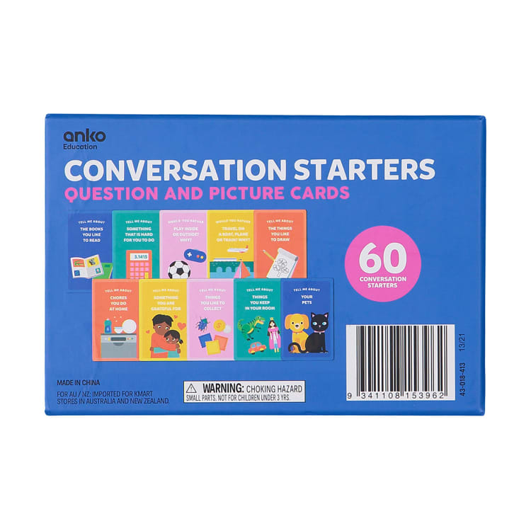Conversation Starters Question and Picture Cards Kmart