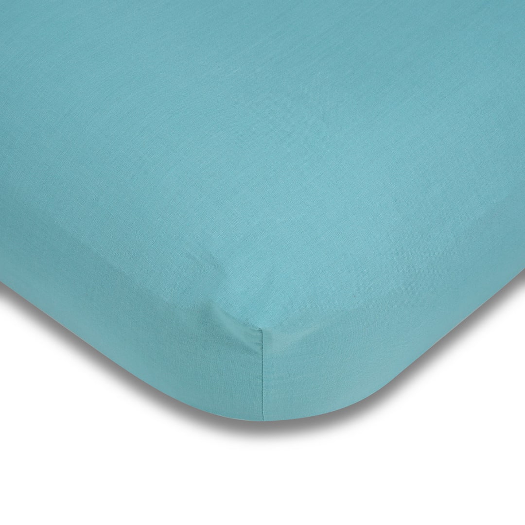 180 Thread Count Fitted Sheet Queen Bed, Aqua Kmart NZ
