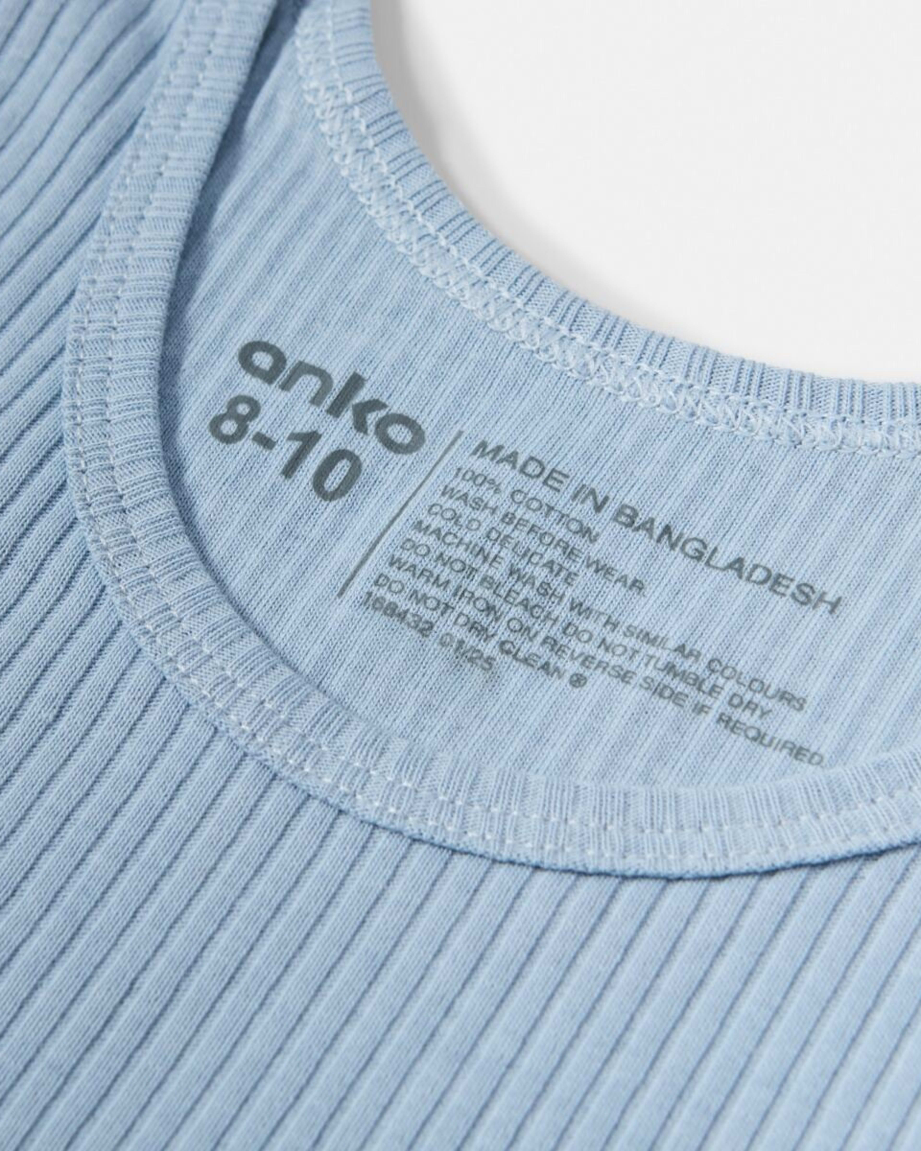 6 3 Pack Super Soft Singlets Blu Multi, 6 of 9