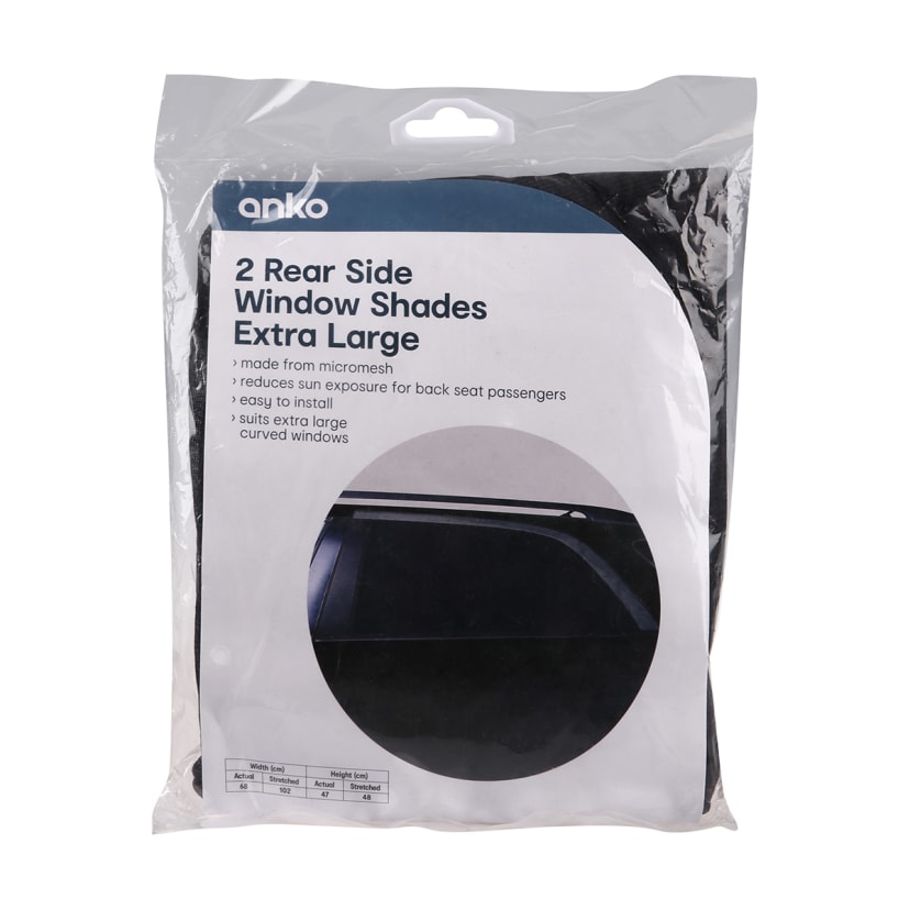 Rear Side Window Shade Extra Large Curved, Set of 2 Kmart
