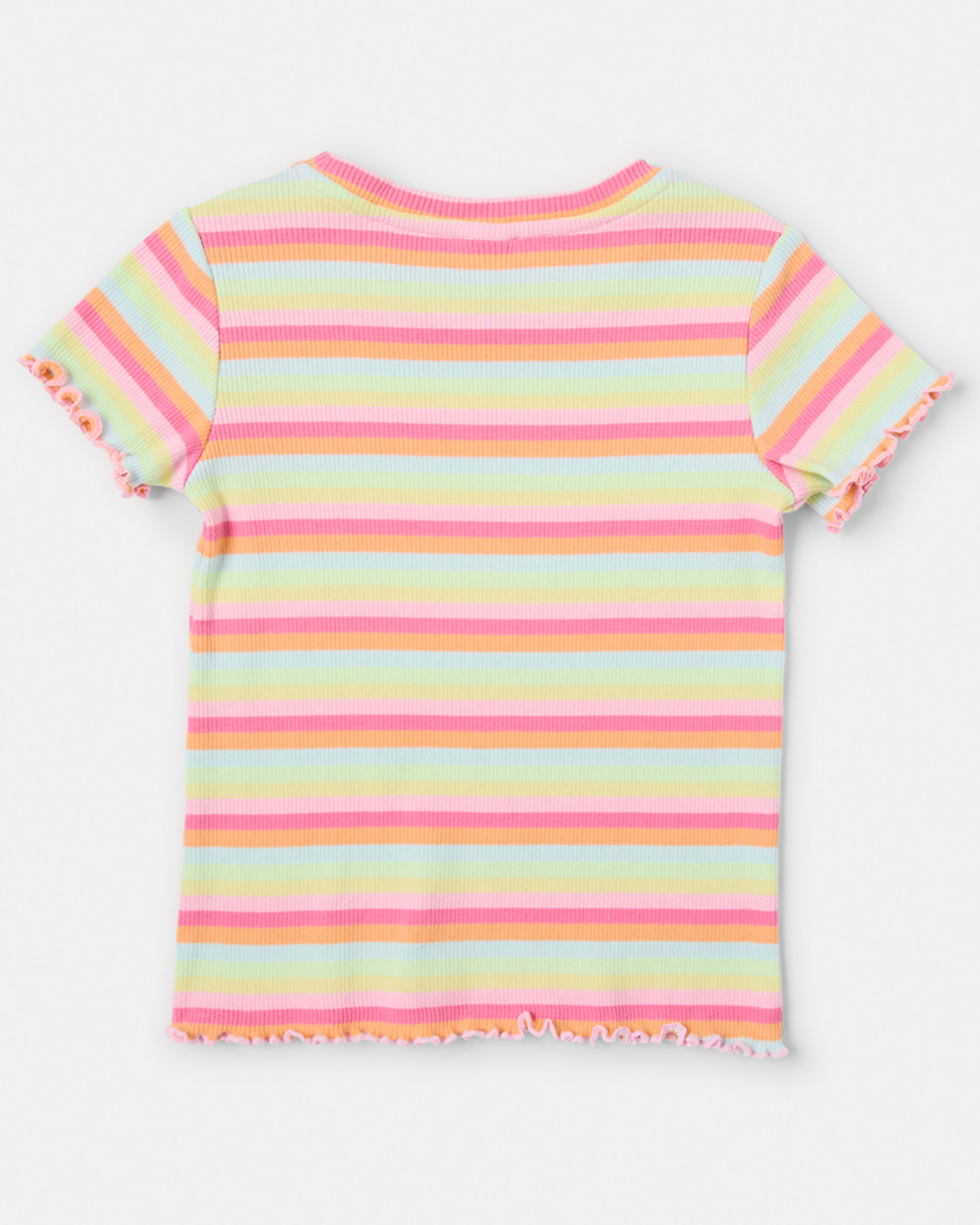 9 Short Sleeve Rib T-shirt Rnbw Strp, 9 of 9