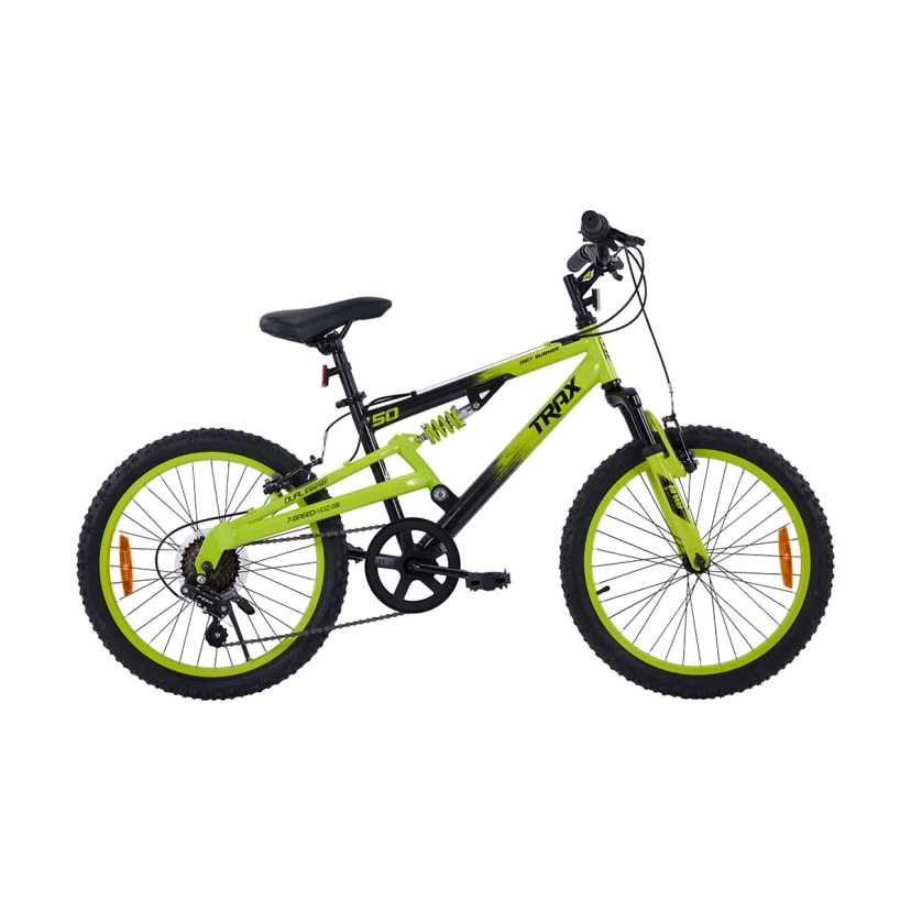 trax dual suspension bike