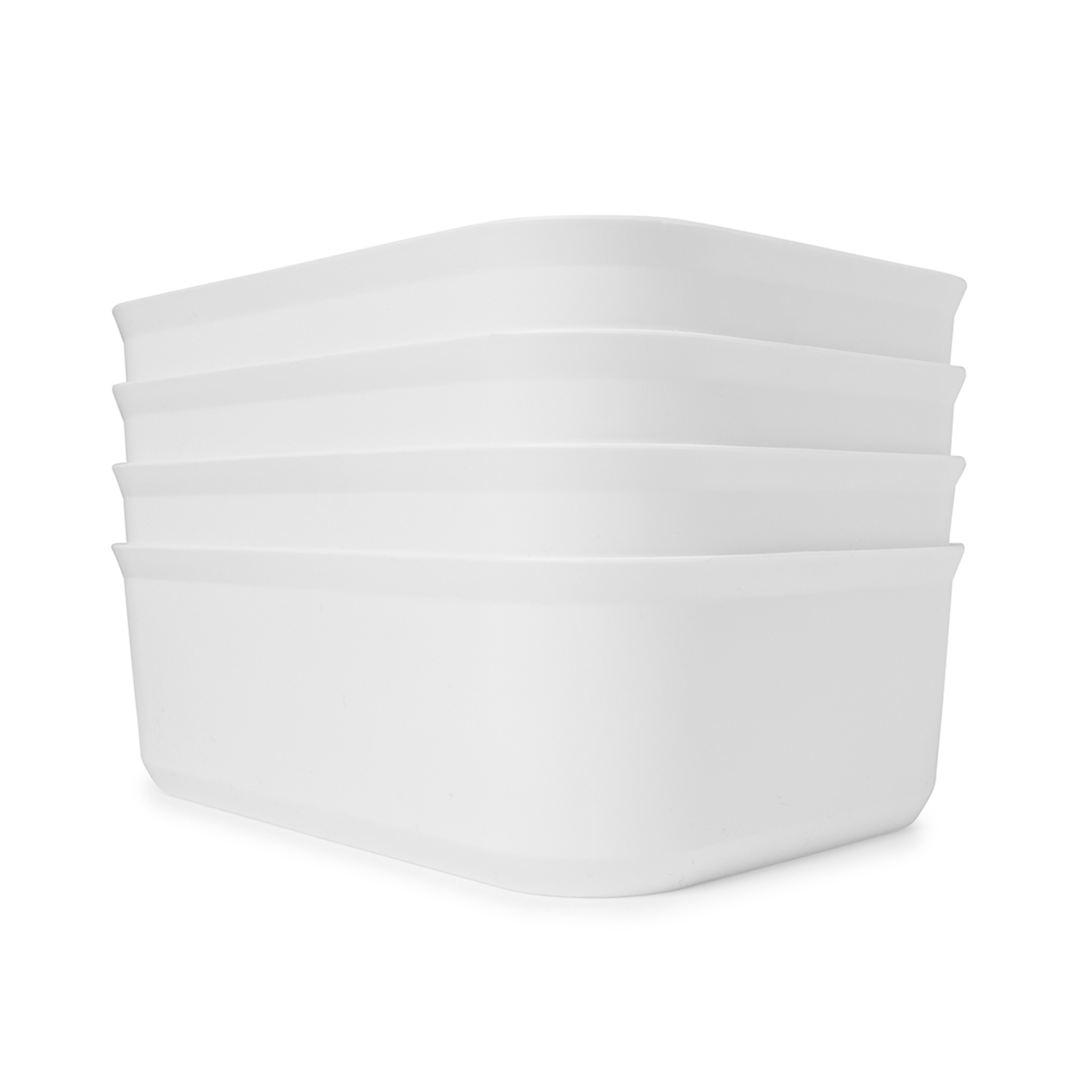 1 4 Pack 3L Utile Tub - Medium, White