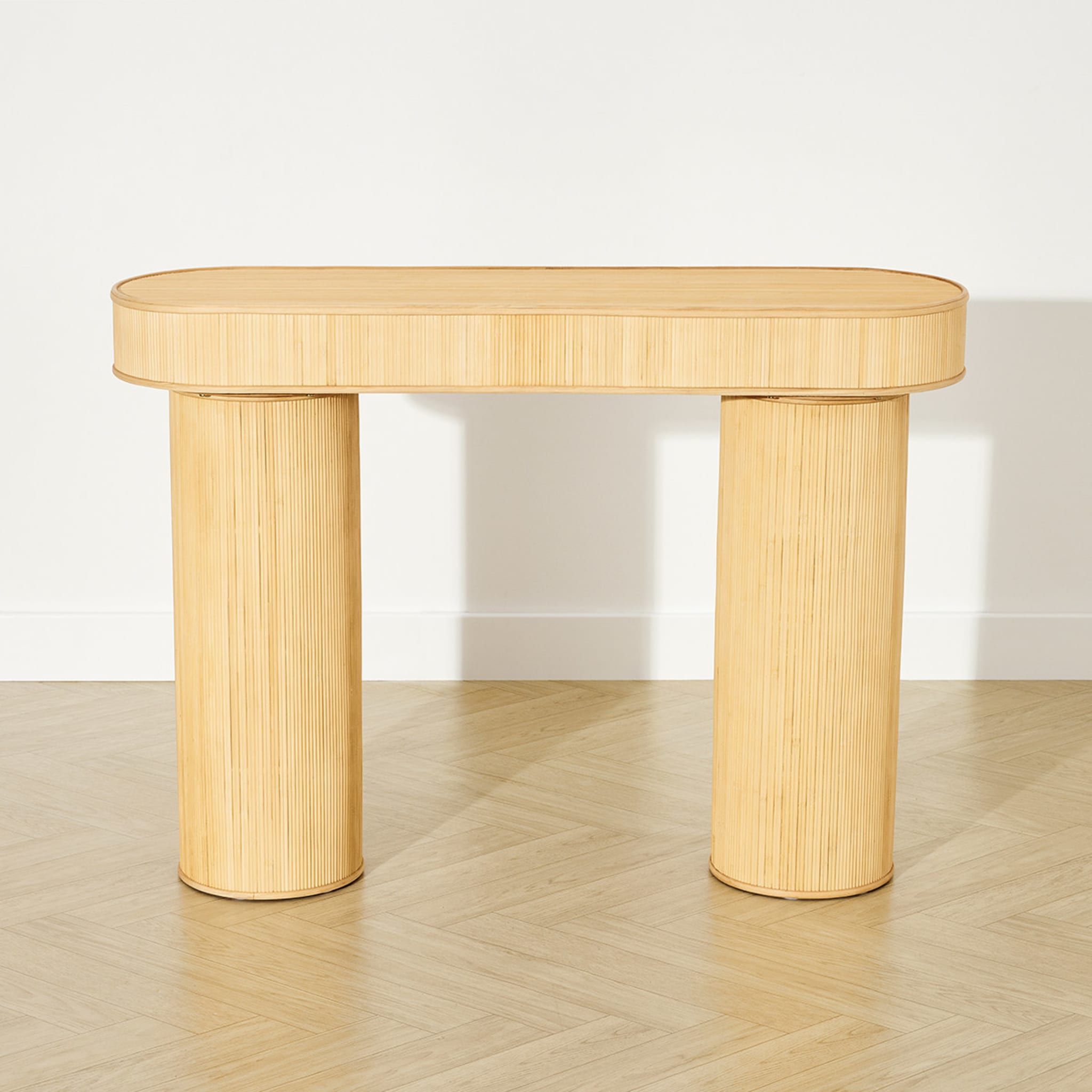 Bamboo Inlay Hallway Table Kmart