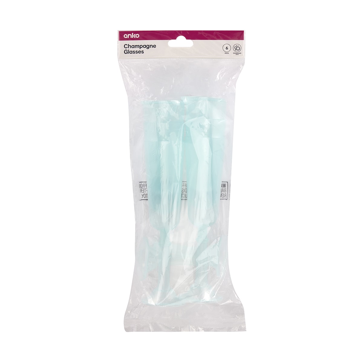 6 Pack Reusable Plastic Champagne Glasses Kmart NZ