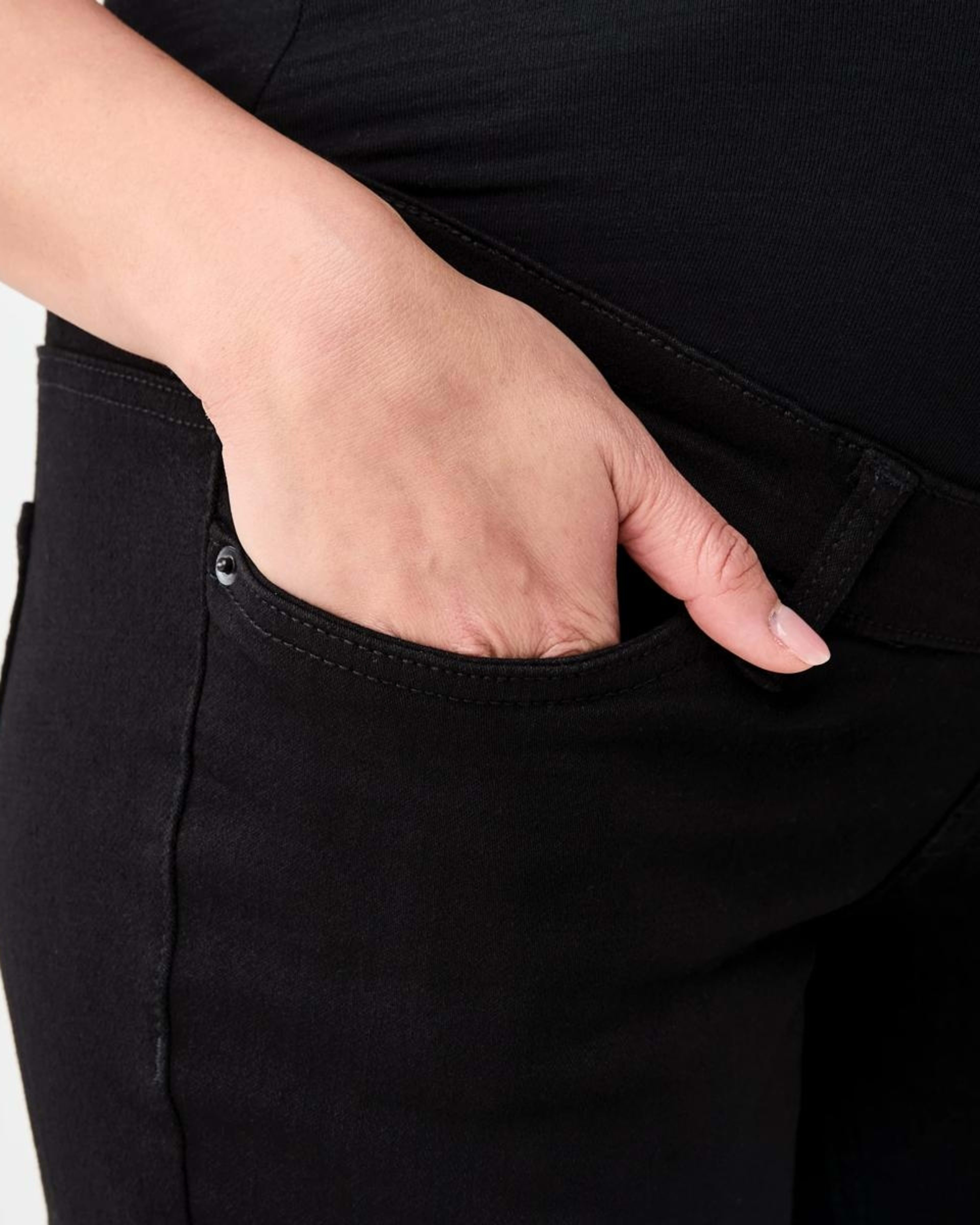 5 Maternity Stretch Skinny Jeans Black Wash, 5 of 5