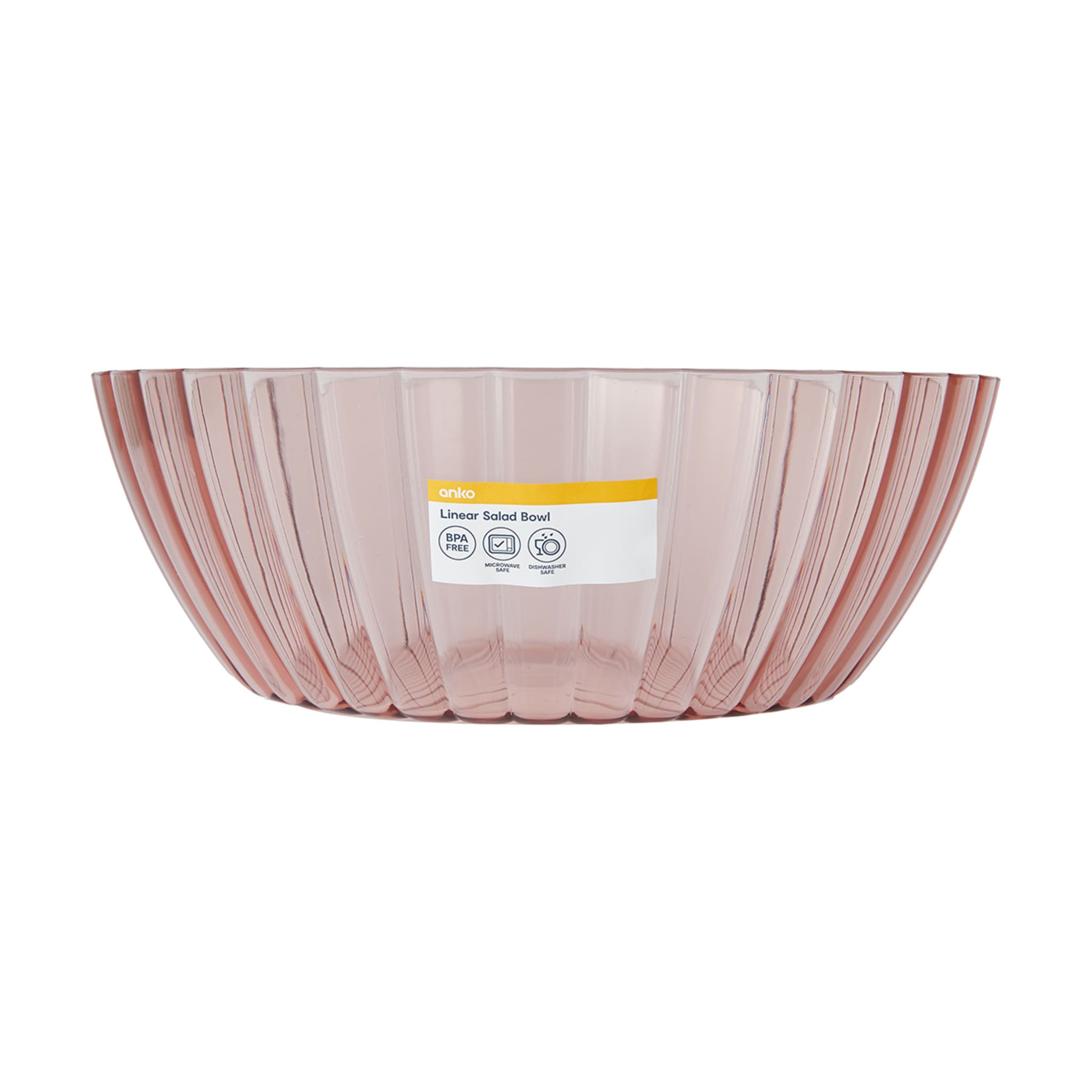 Linear Pink Salad Bowl Kmart