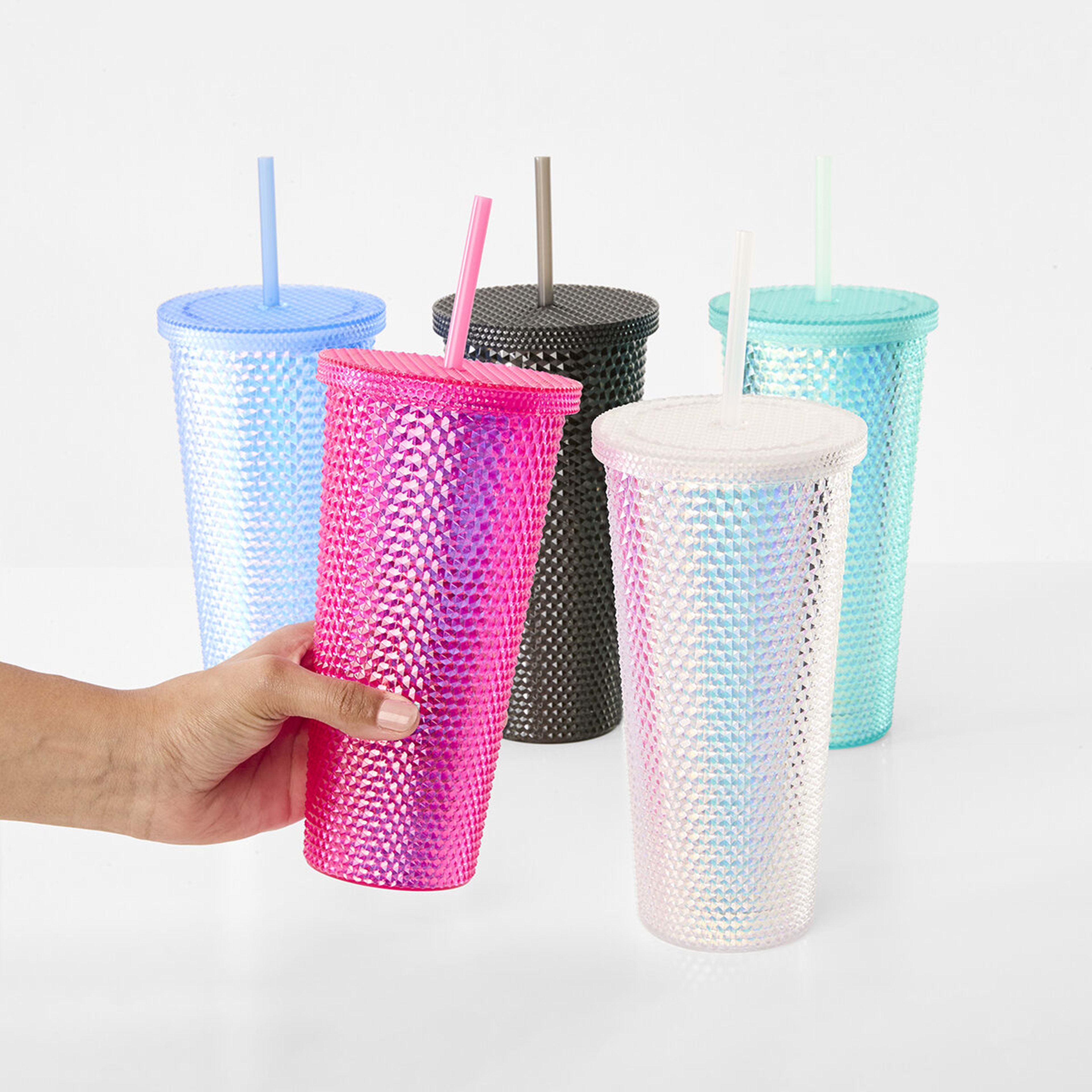 9 Black Textured Smoothie Tumbler, 9 of 9