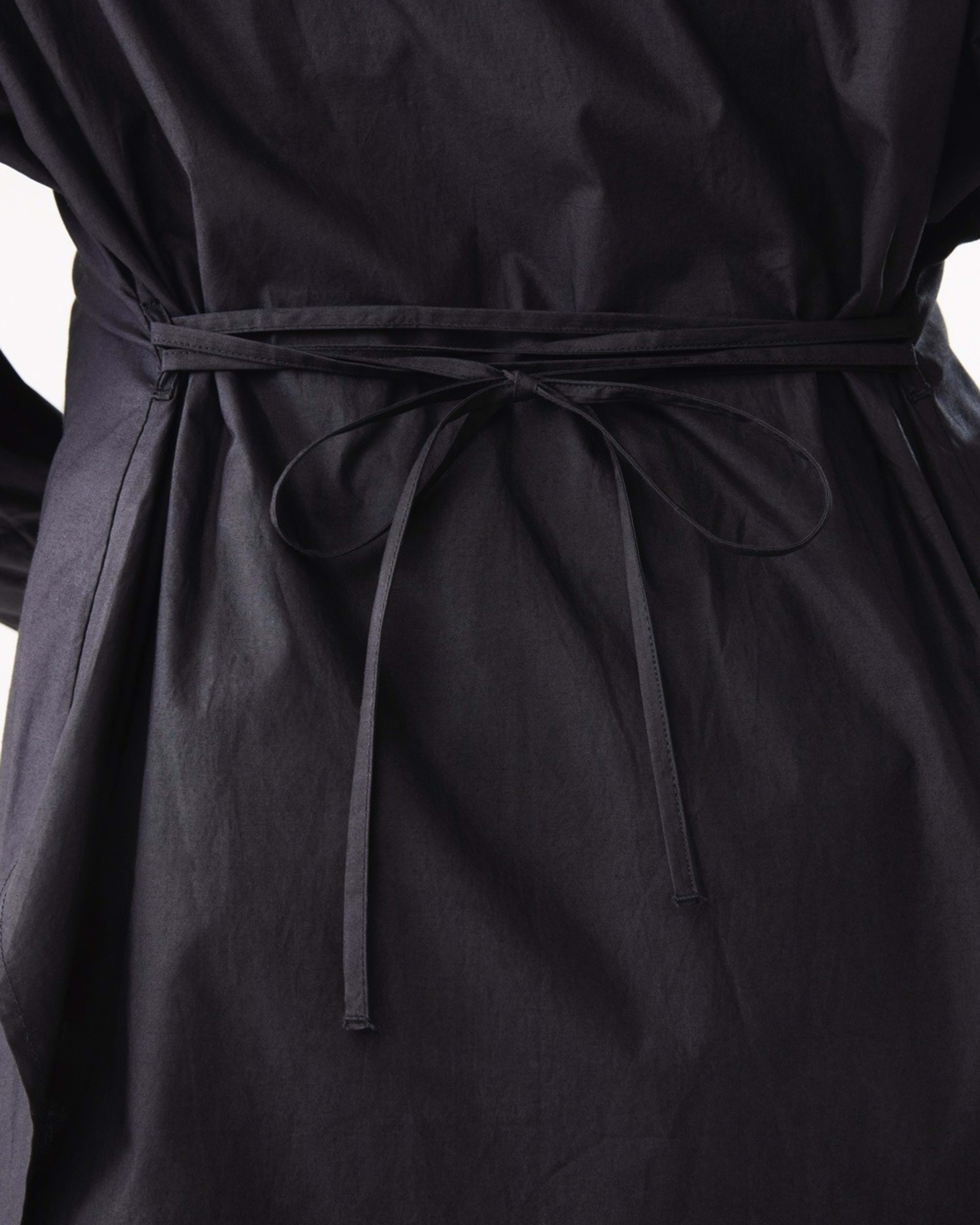 7 Long Sleeve Tie Back Detail Shirt Black, 7 of 7
