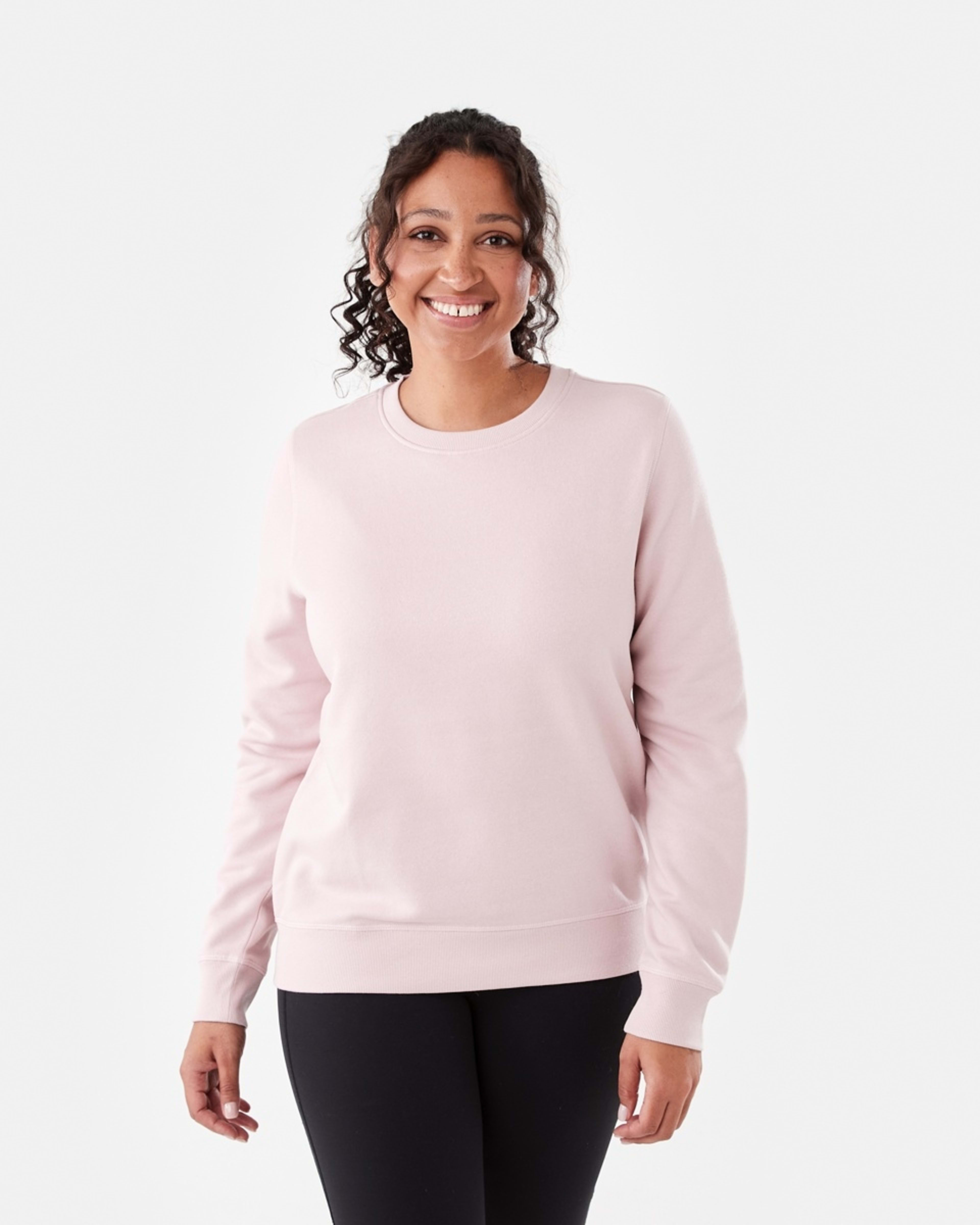 1 Active Womens Basic Crew Sweatshirt QUARTZ PINK