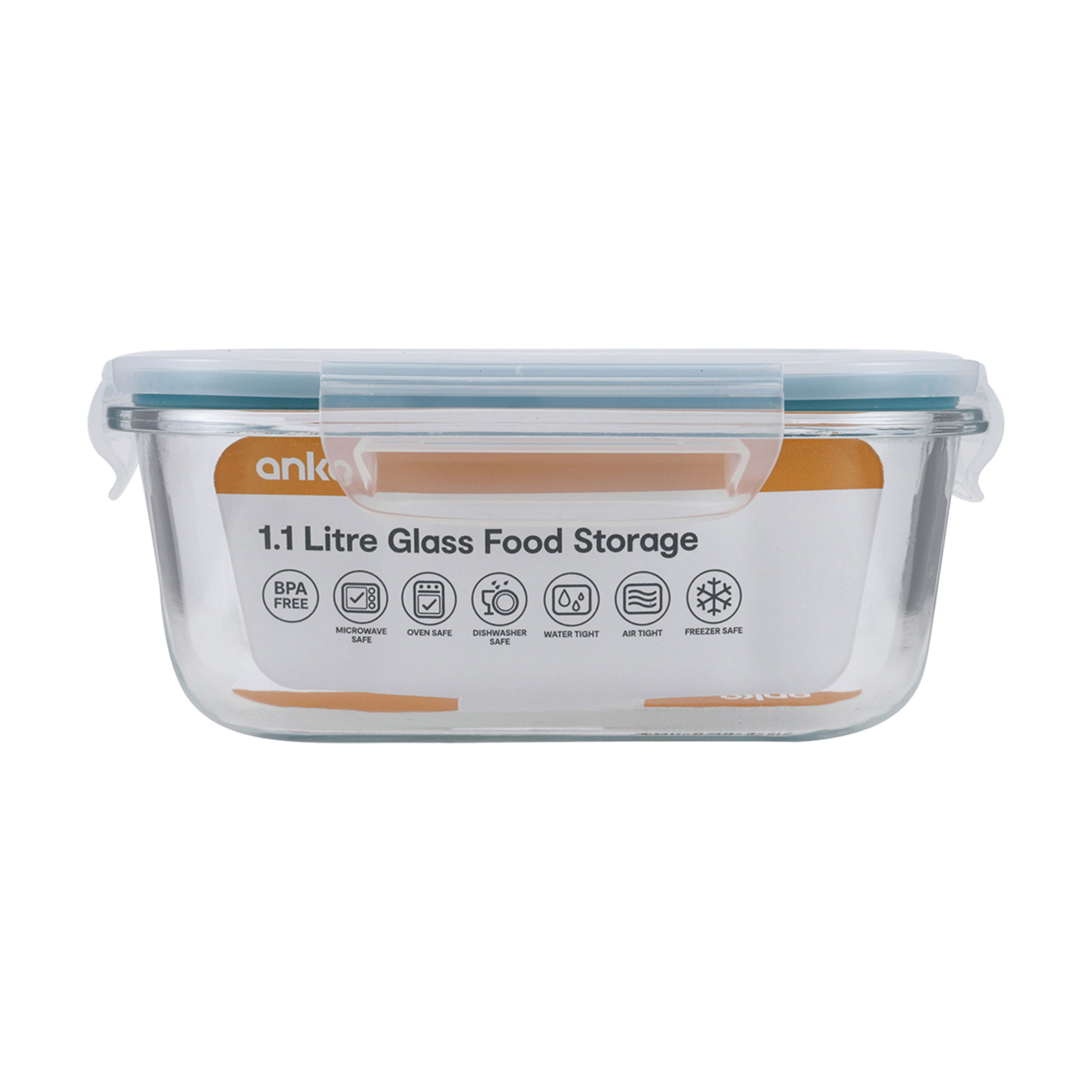1.1 Litre Glass Food Storage Container Kmart