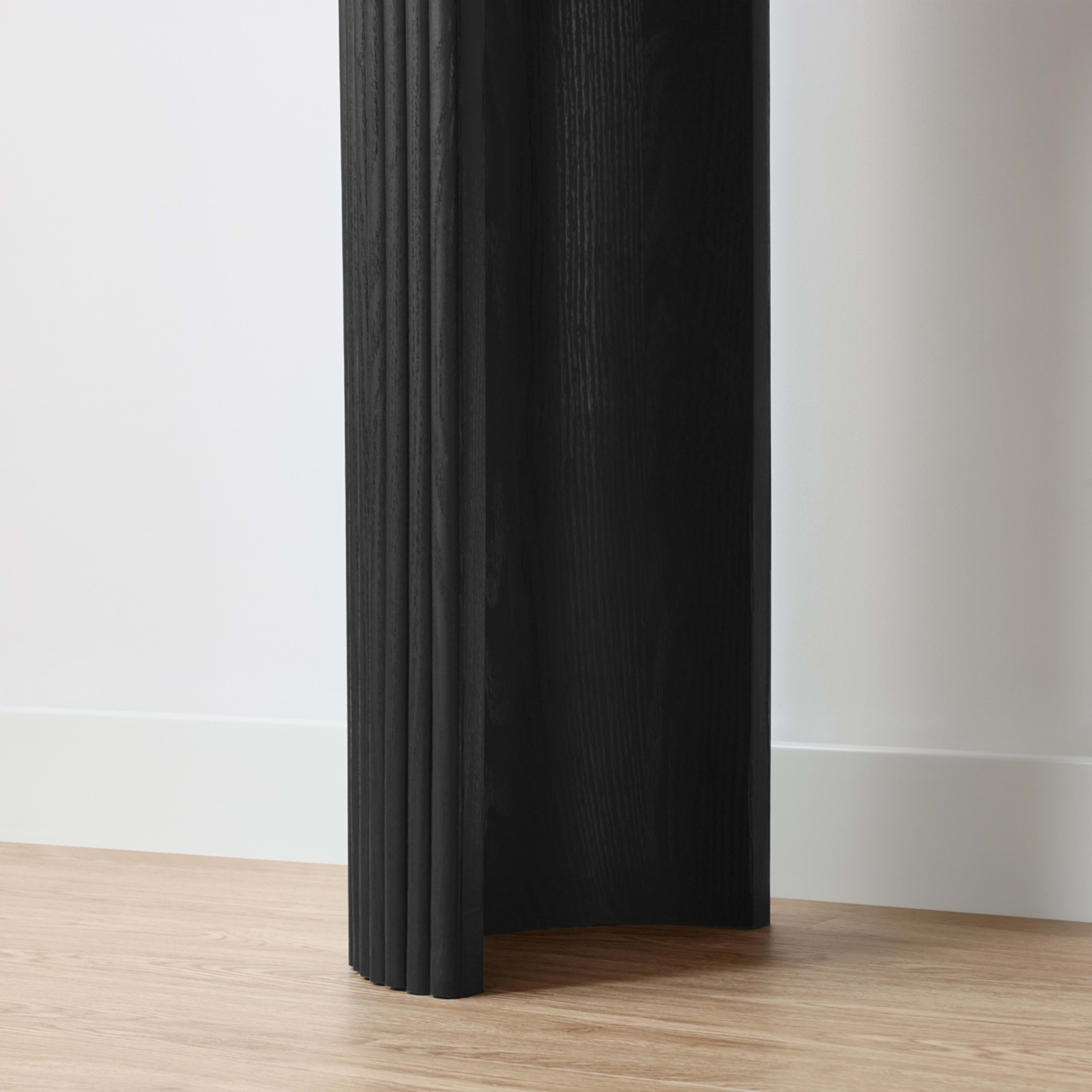 8 Ribbed Console Table - Black, 8 of 10