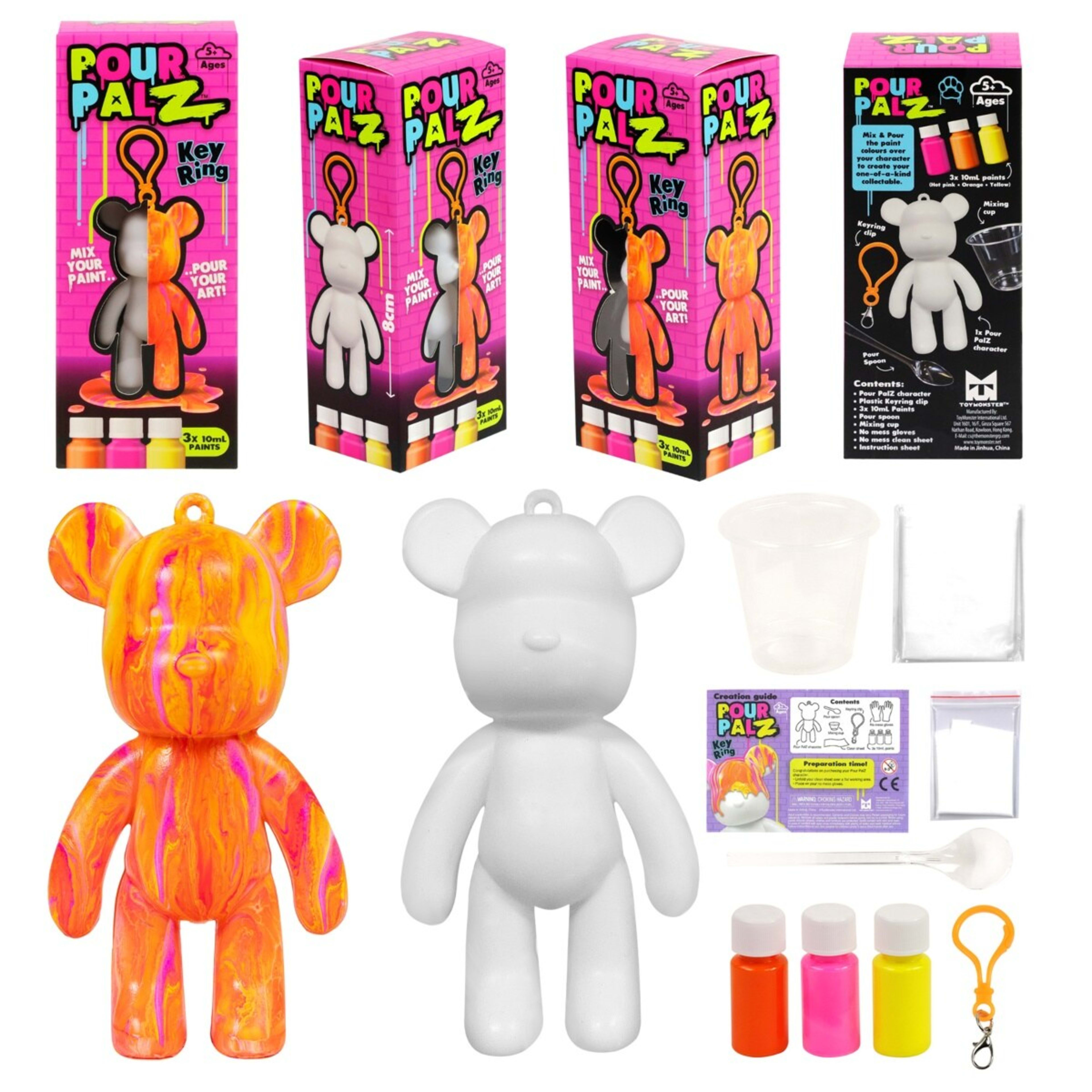3 Pour PalZ Keyring - Assorted, 3 of 9