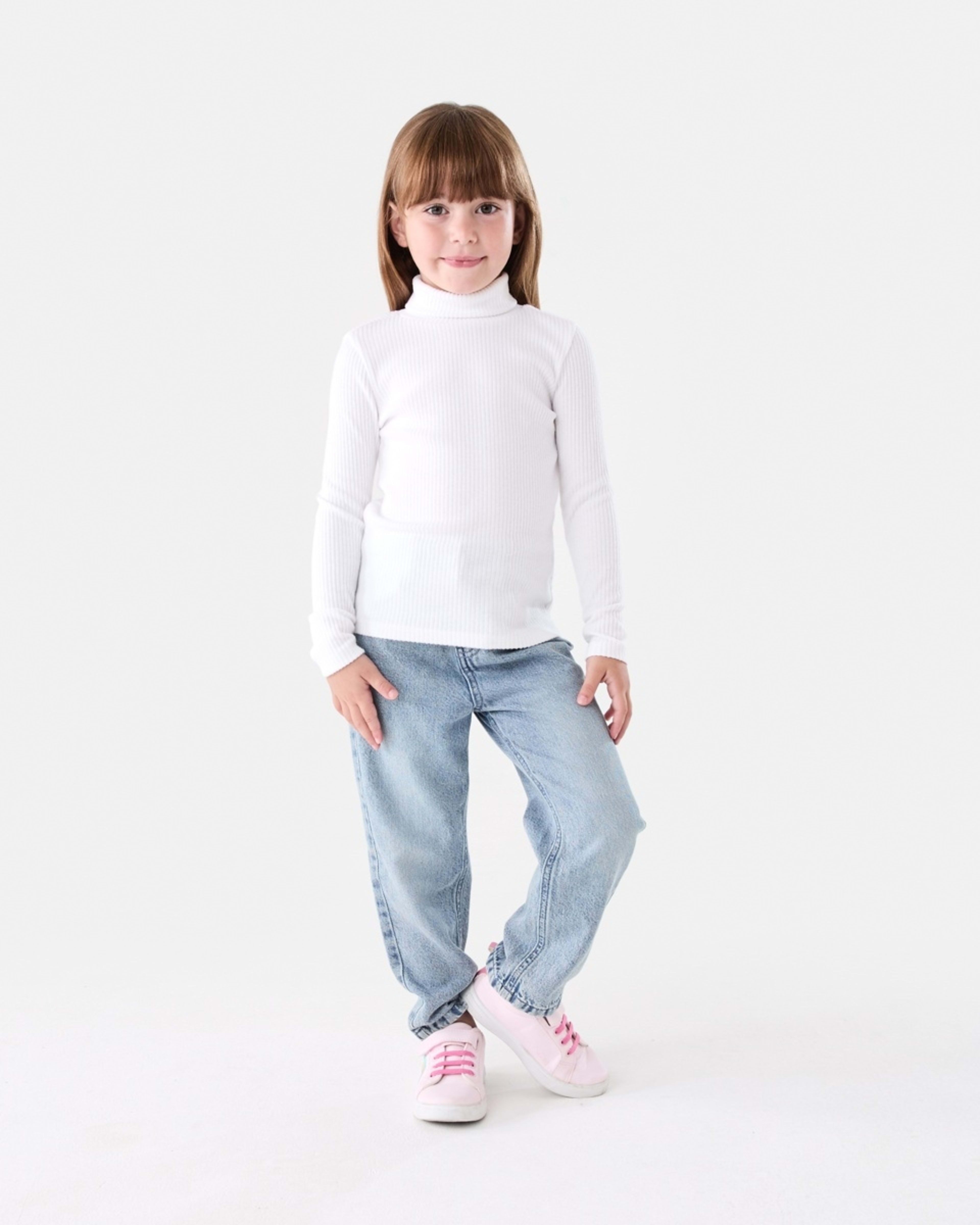 5 Long Sleeve Skivvy Top White, 5 of 6