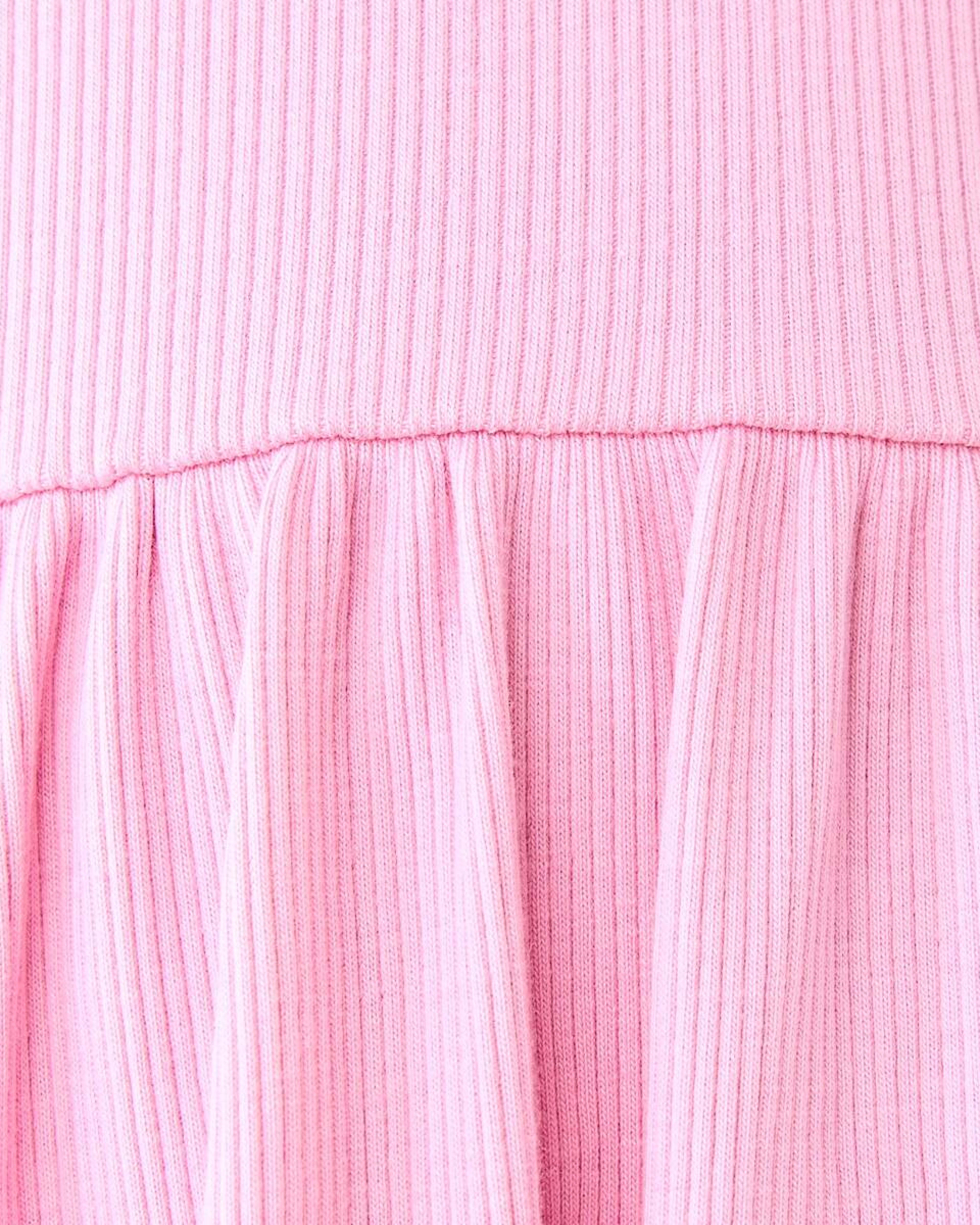 4 Rib Jersey Dress Pris Pink, 4 of 9