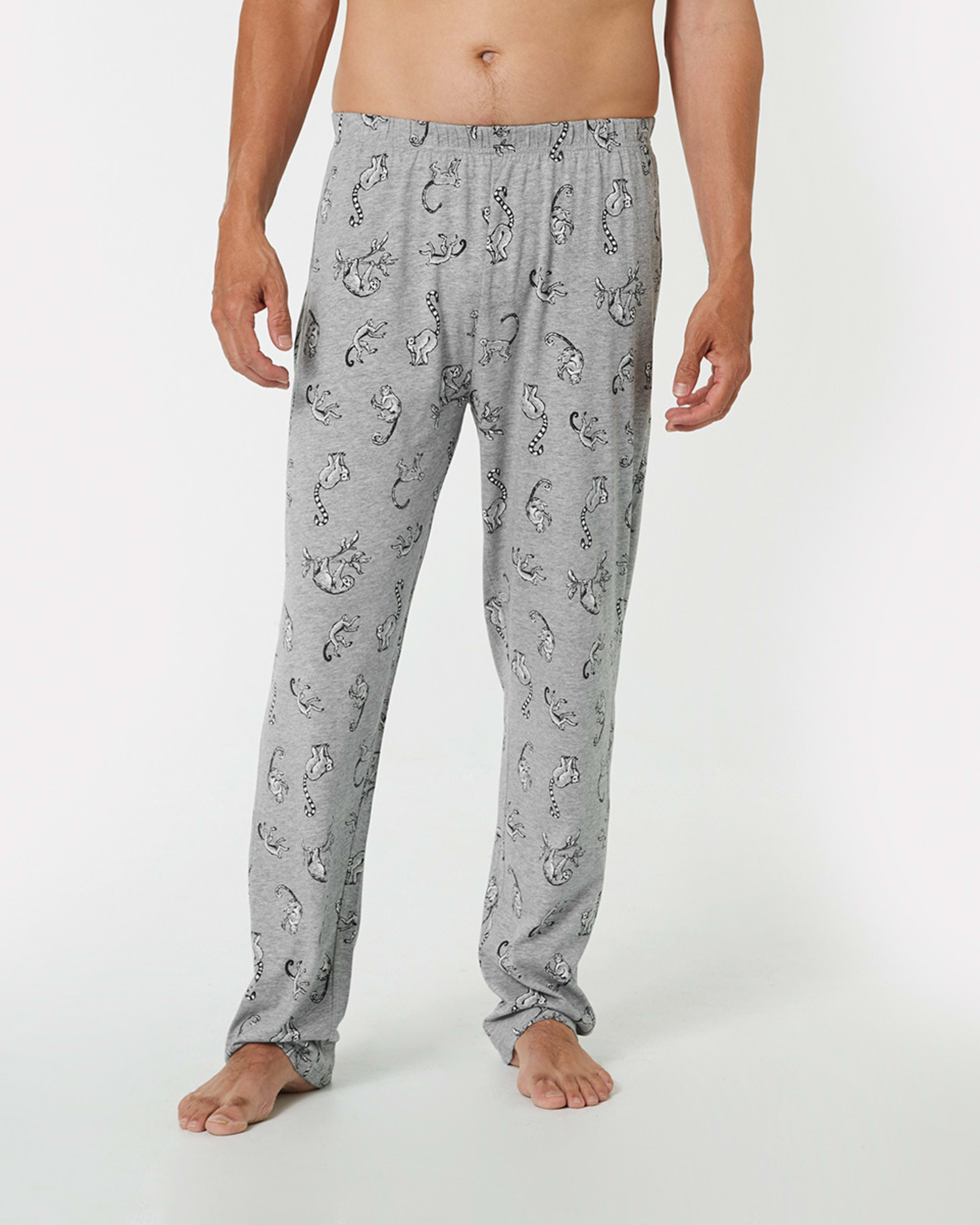 1 Printed Jersey Pants Sloth Lemurs Jungle