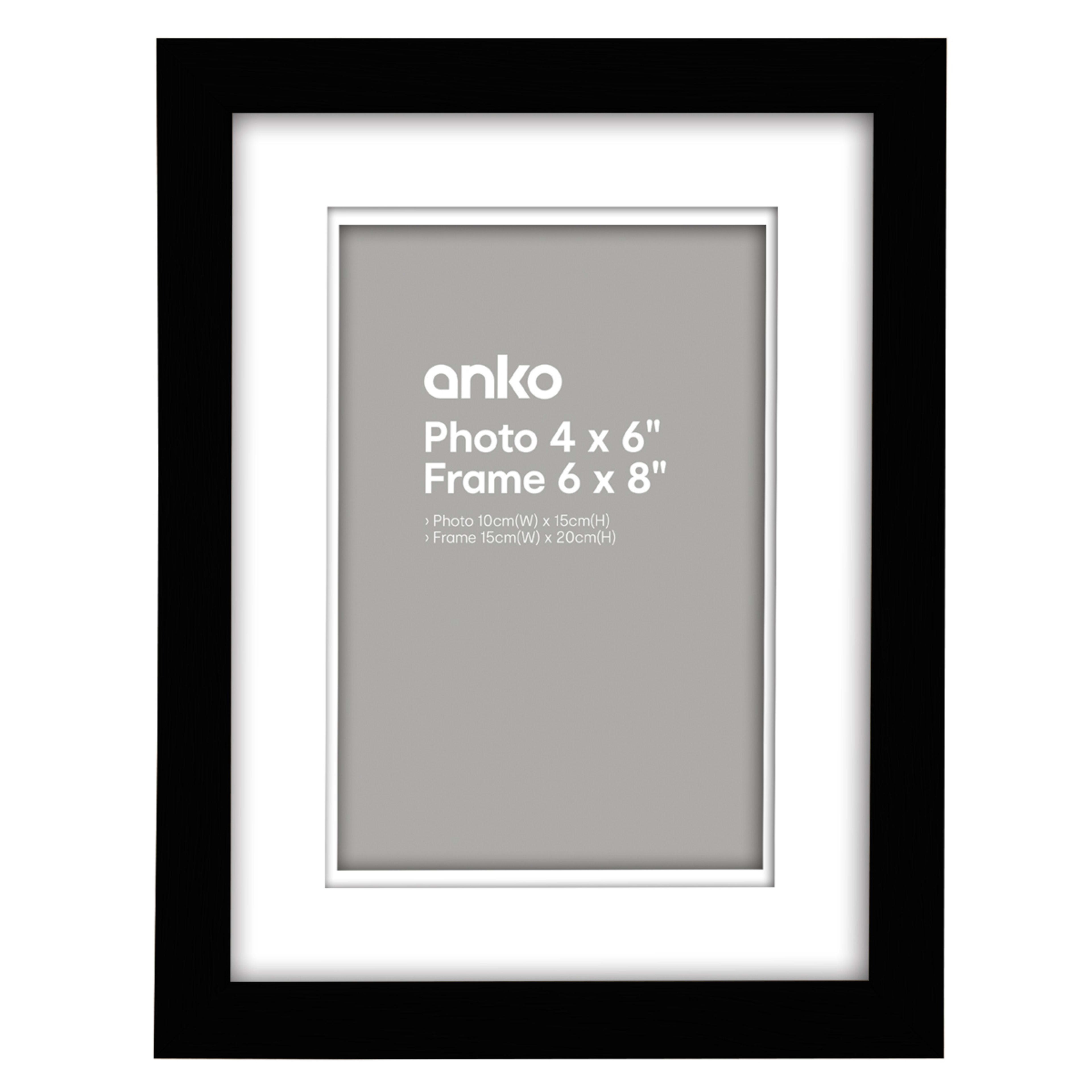 1 Nice Photo Frame - 4in. x 6in. (10cm x 15cm), Black