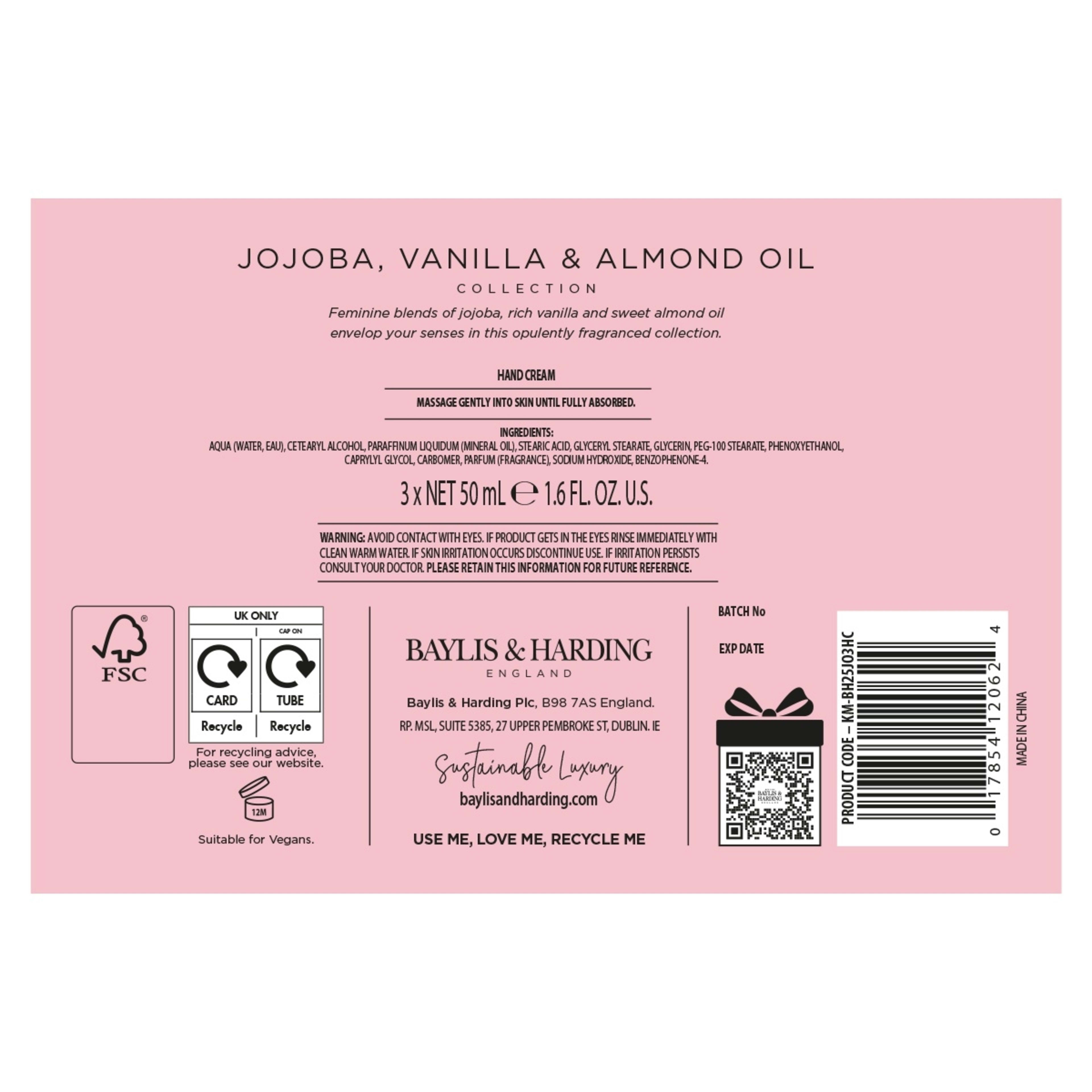 3 Baylis & Harding Signature Collection - Jojoba, Vanilla and Almond Oil, 3 of 4